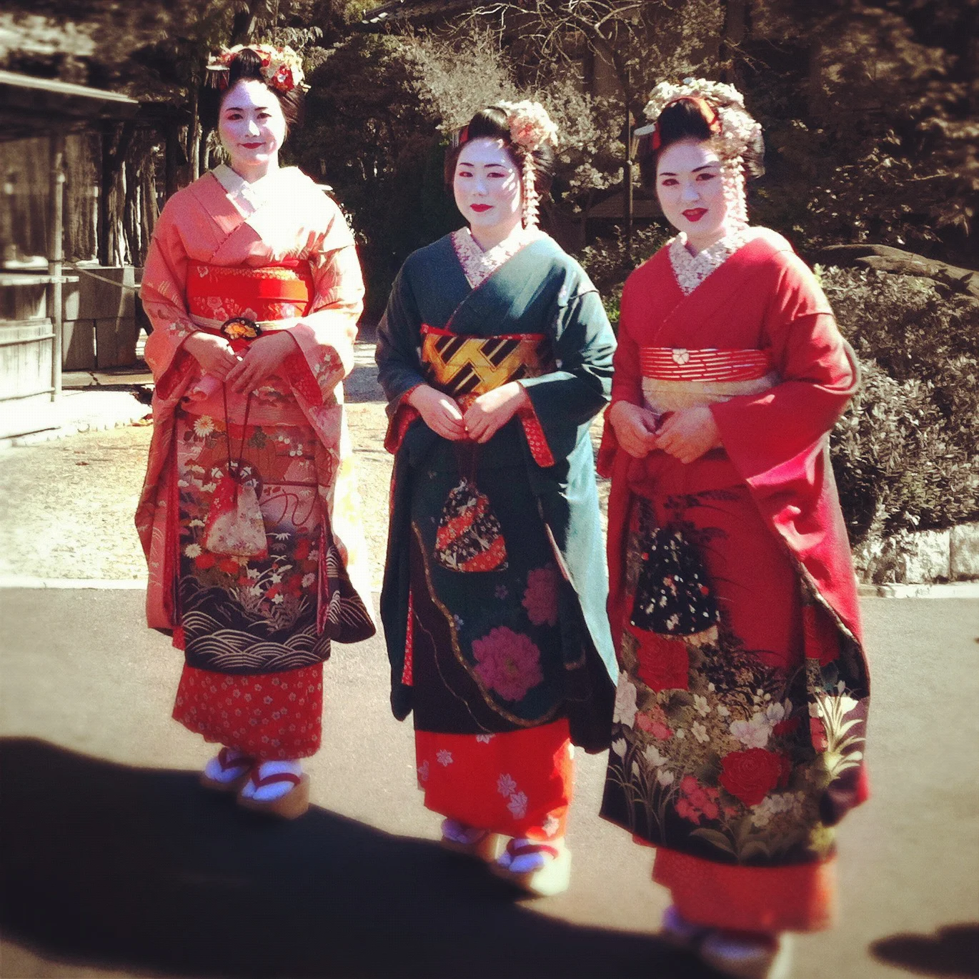 In Kyoto, you can still find Geisha daintily passing through the streets