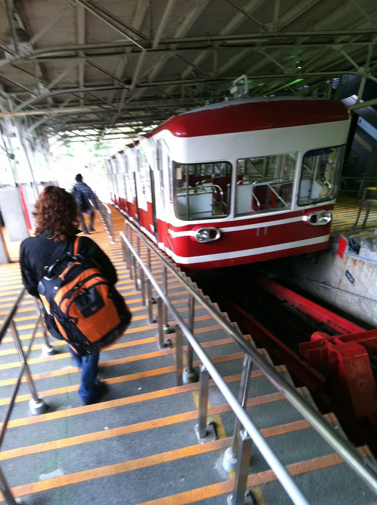 It's at the very tip-top of a cable line after a long, remote journey via train