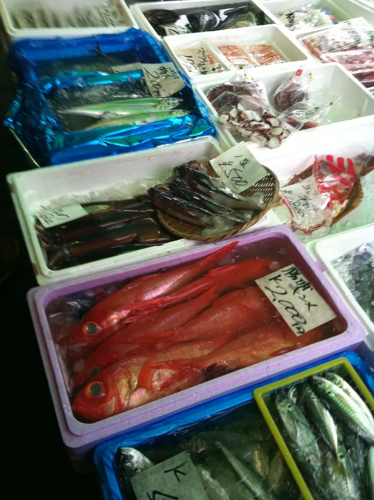 The seafood is so fresh, it may still be squirming when you buy it at the Tsukiji Market in Tokyo