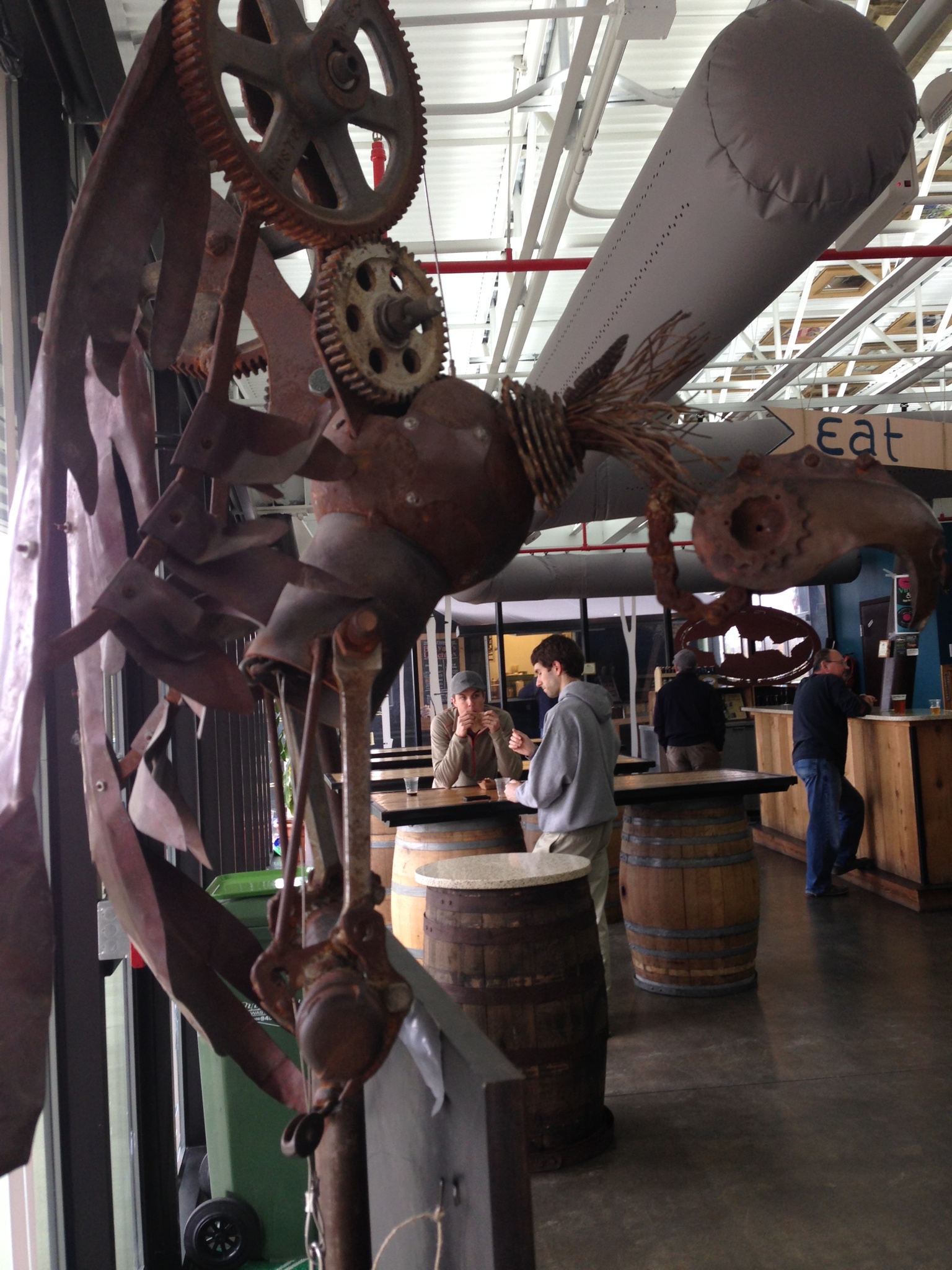 And matching sculptures sit in their bar area.