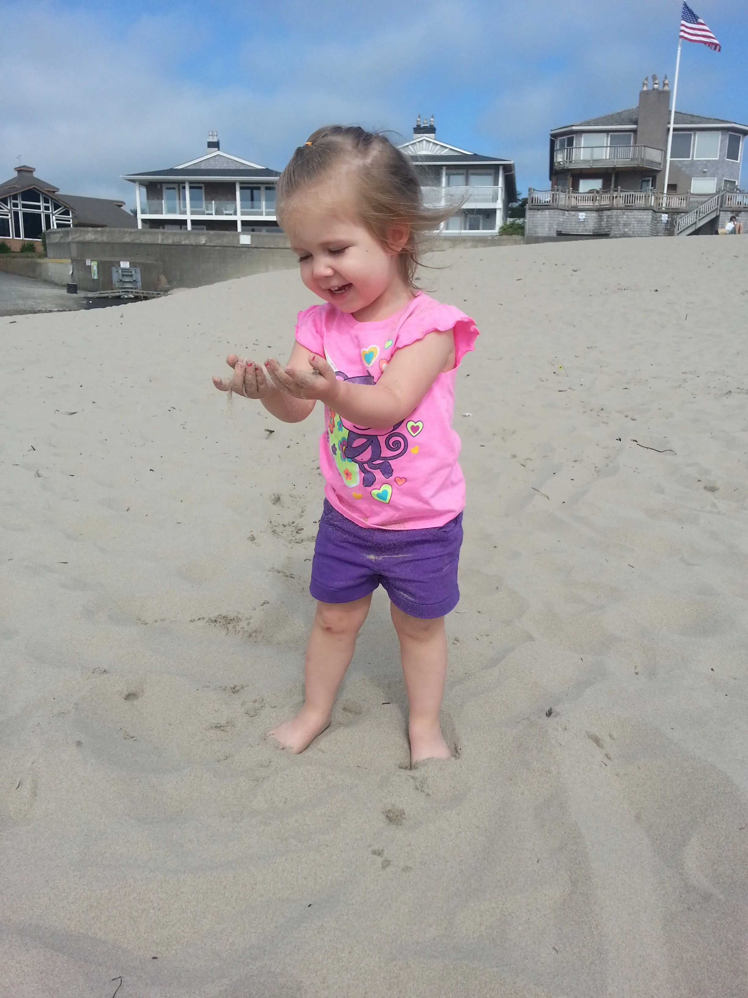 The beach was new and magical for my niece. She had never seen this much sand!