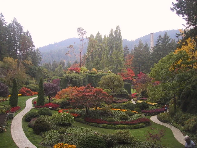 The beautiful Buchardt Gardens in Victoria, BC