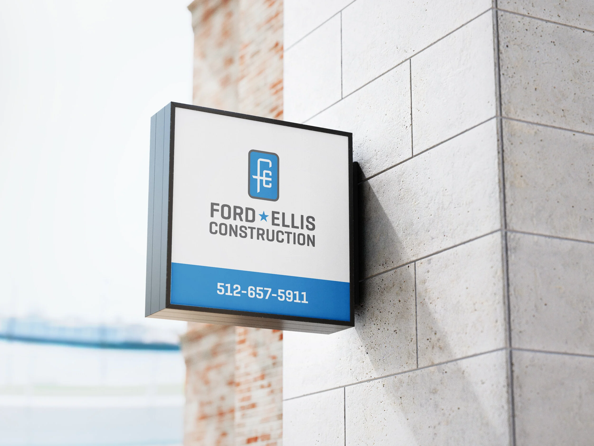   Ford Ellis Construction  monument signage 