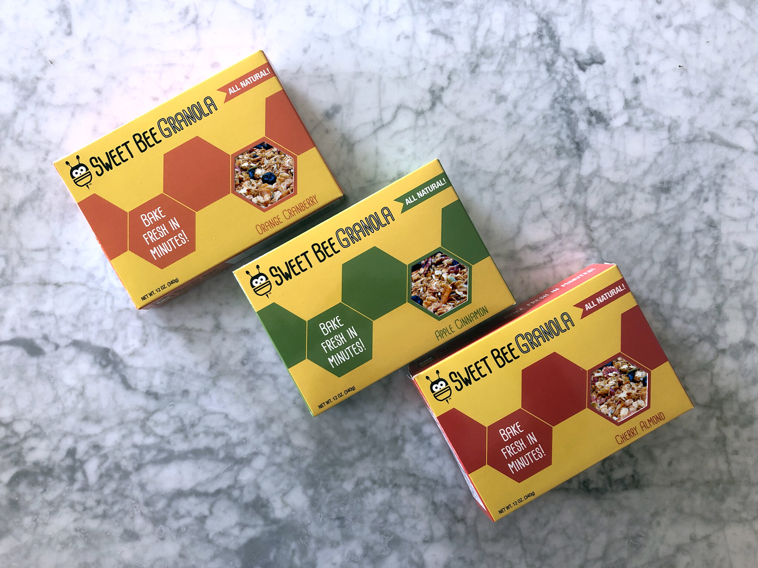  Branding and packaging for  Sweet Bee Foods  granola and granola bars 