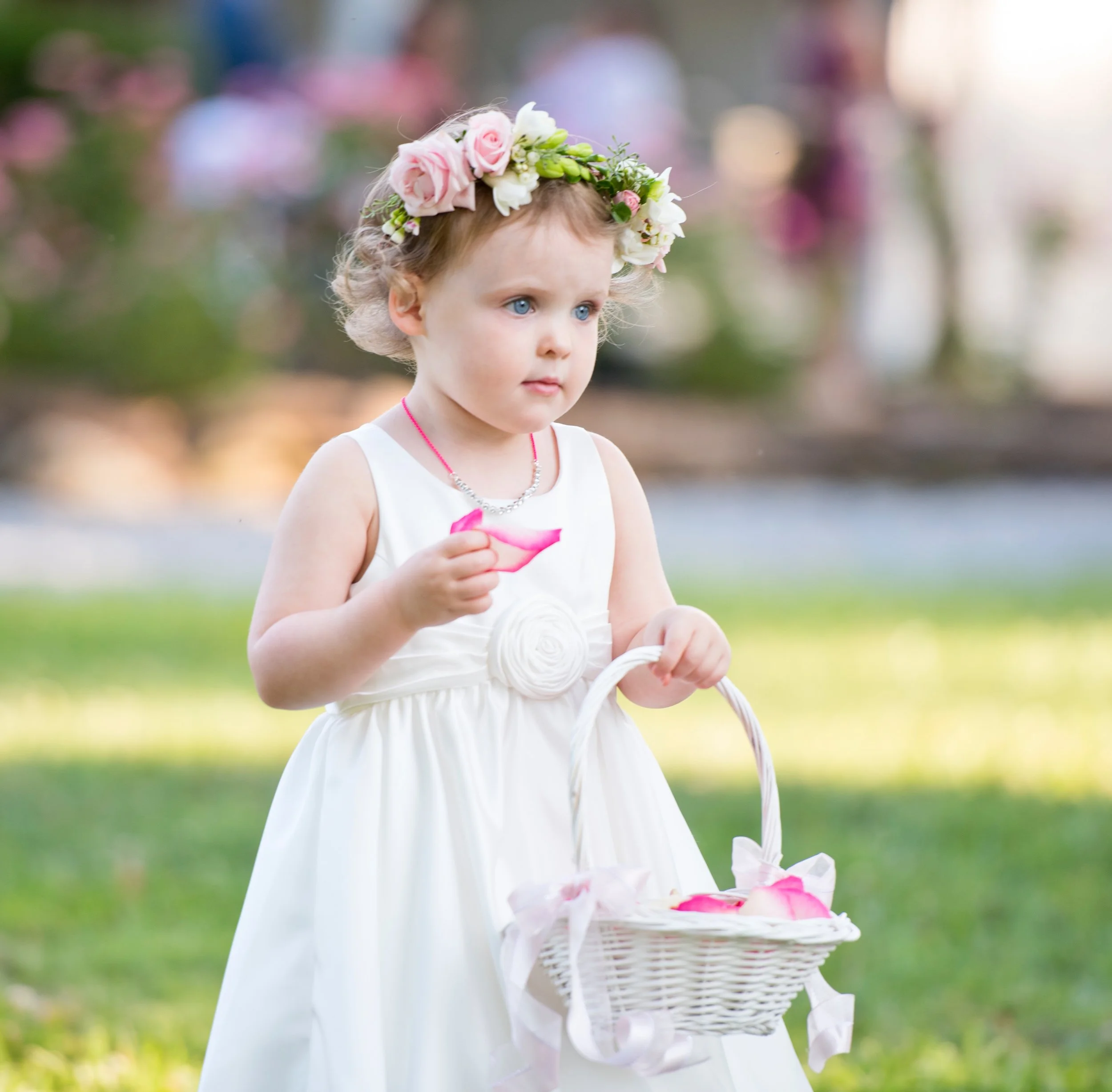 Flower girl with flower crown