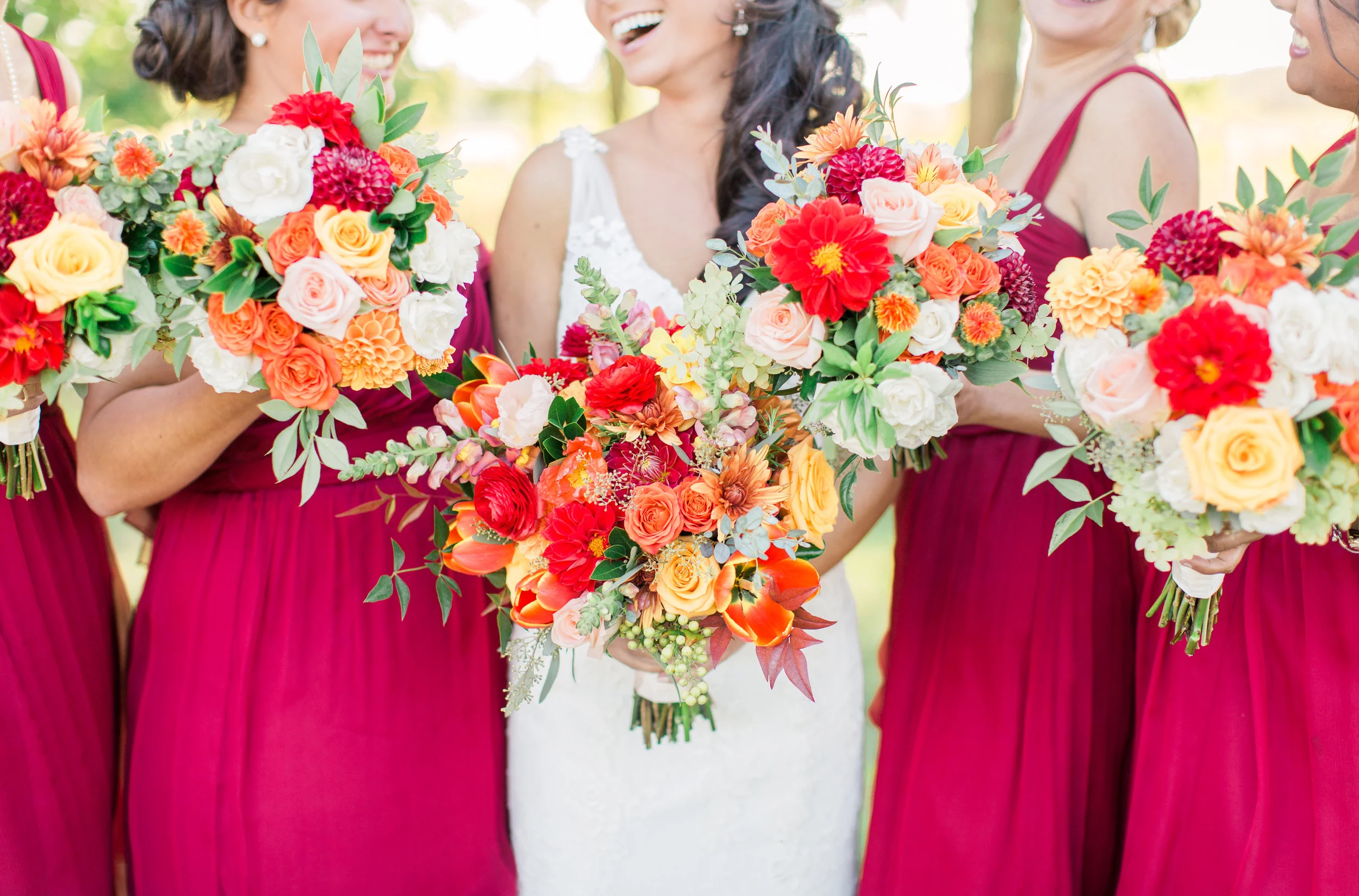 Wedding Bouquets in Fall Colors