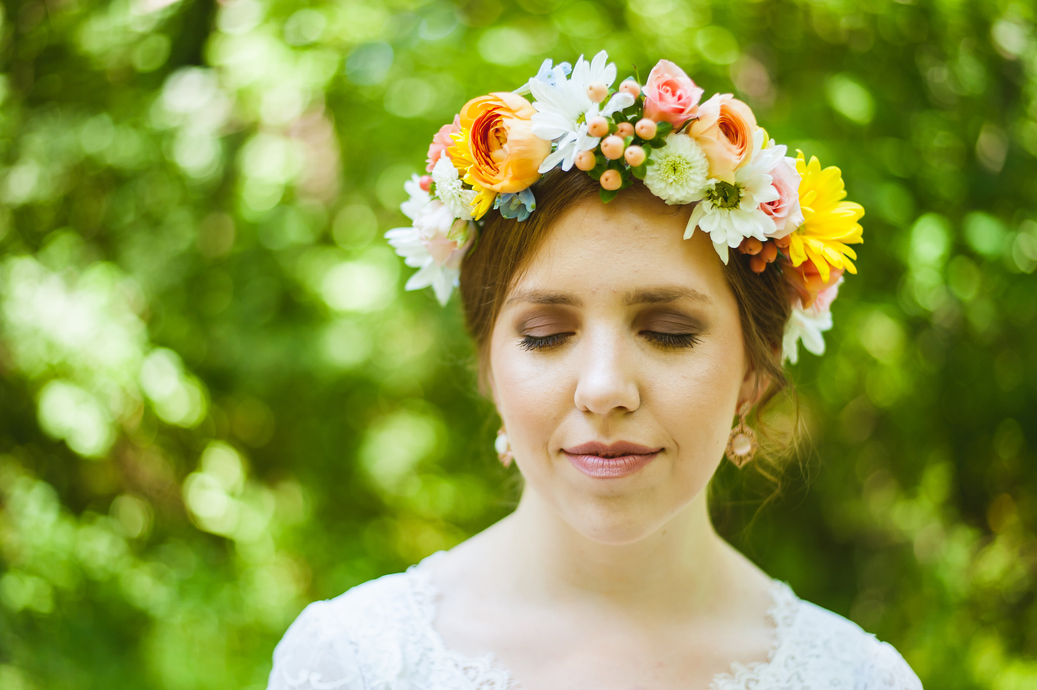 Bride with Flower Crown