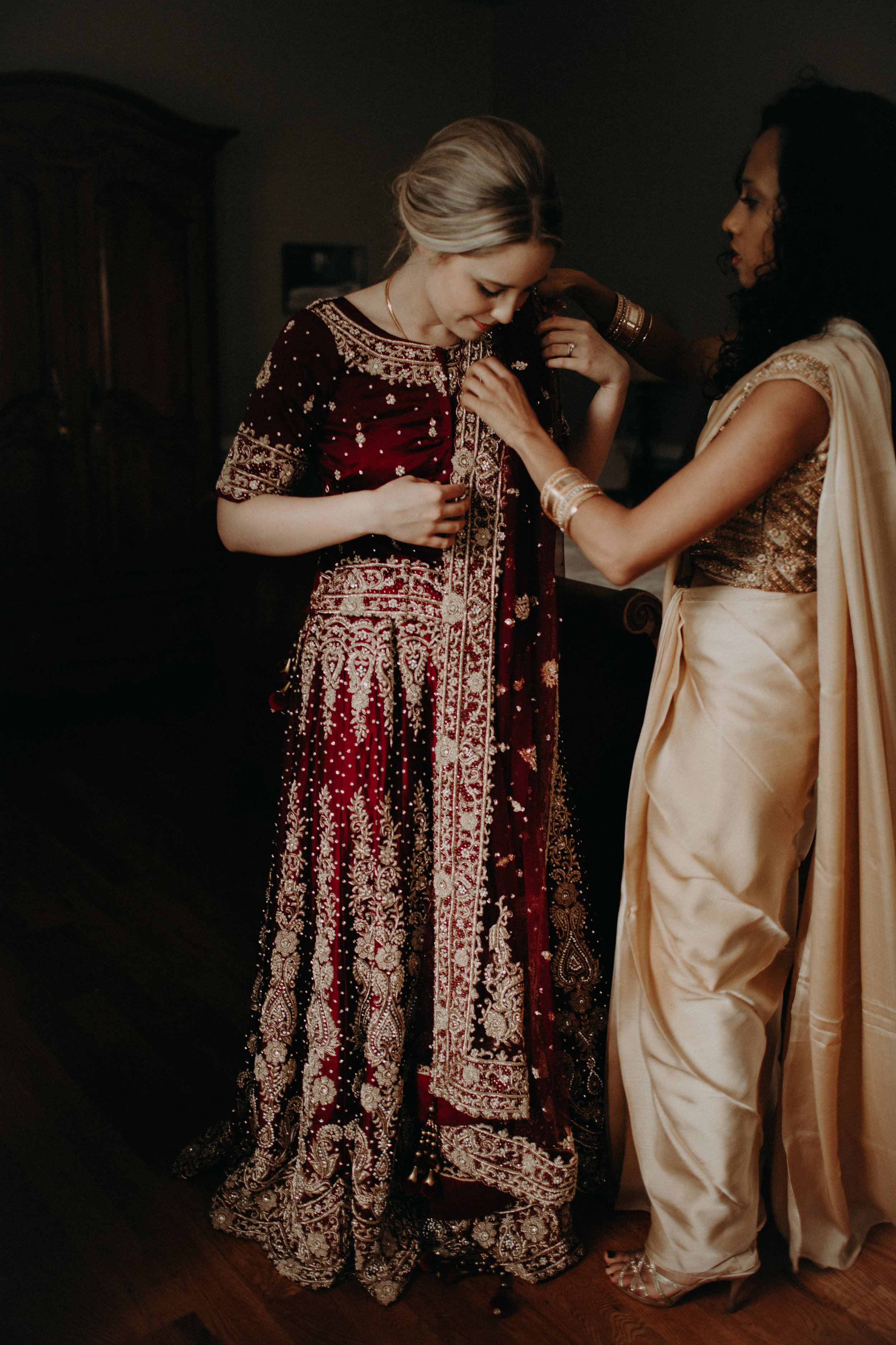 Bride in sari