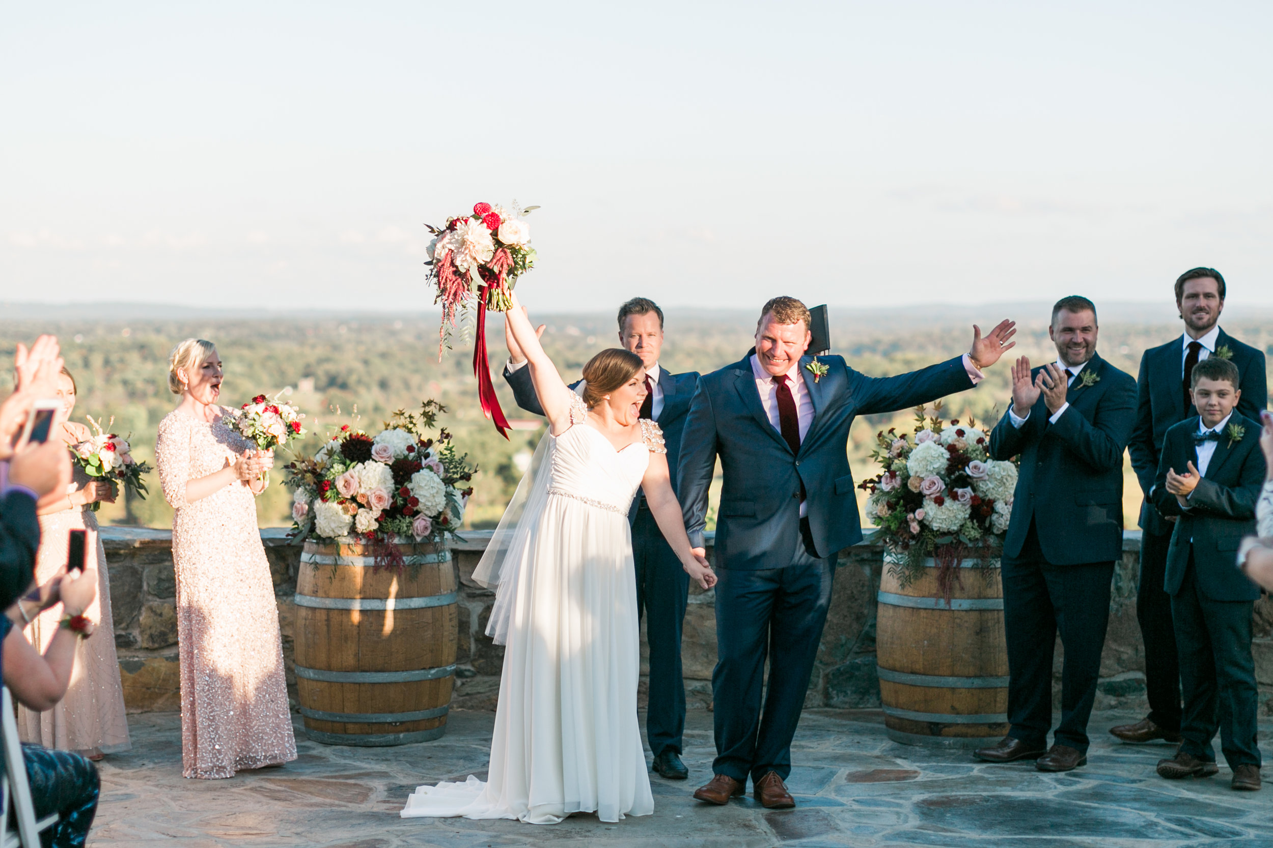 Just Married at Bluemont Vineyard