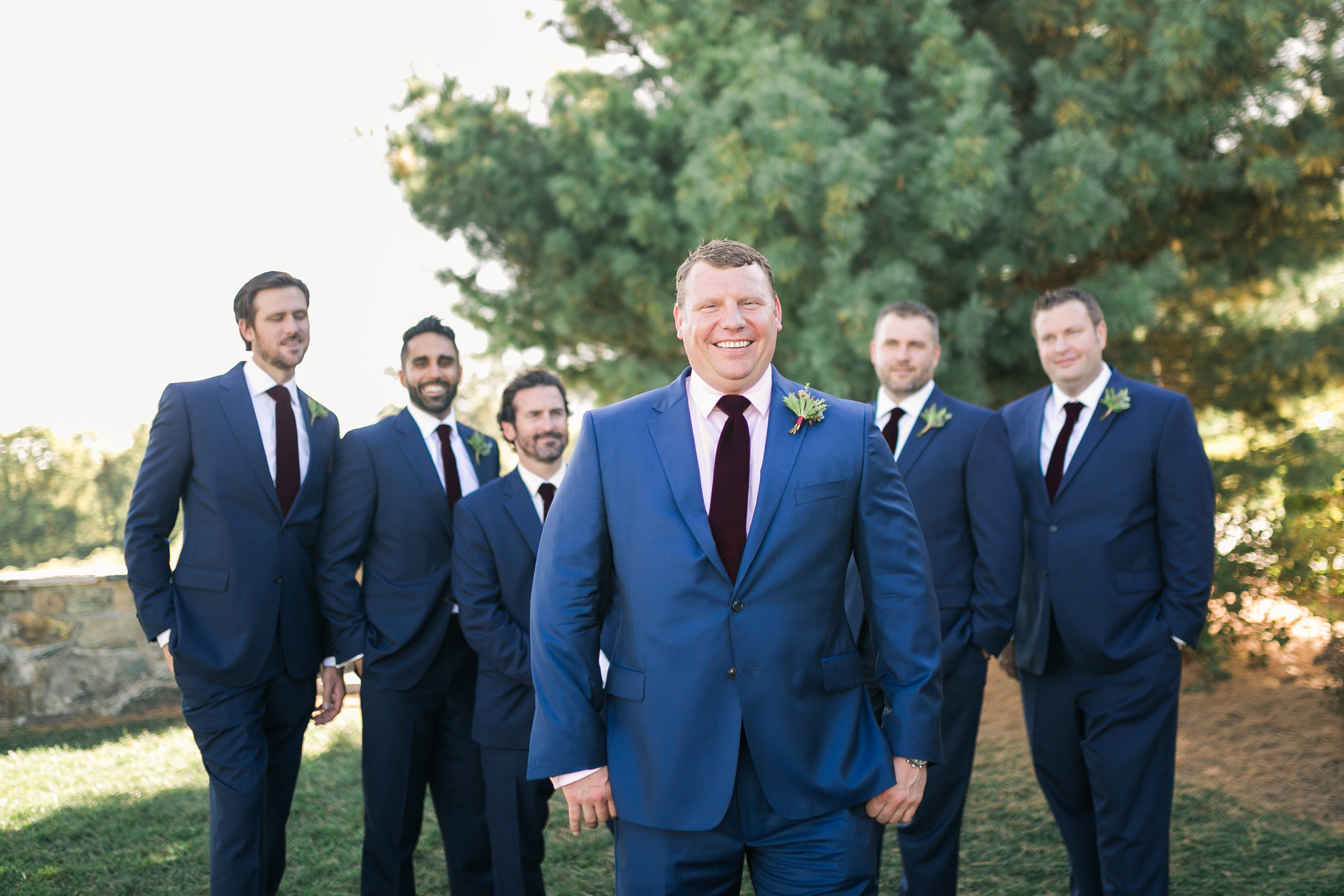 Groomsmen at Bluemont Vineyard Wedding