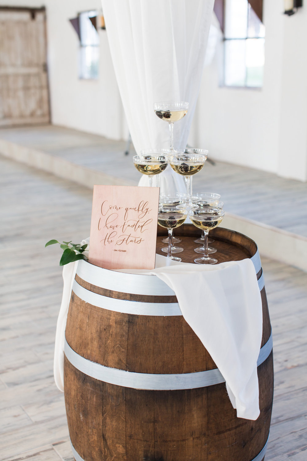 Wine barrel at wedding in Leesburg, VA