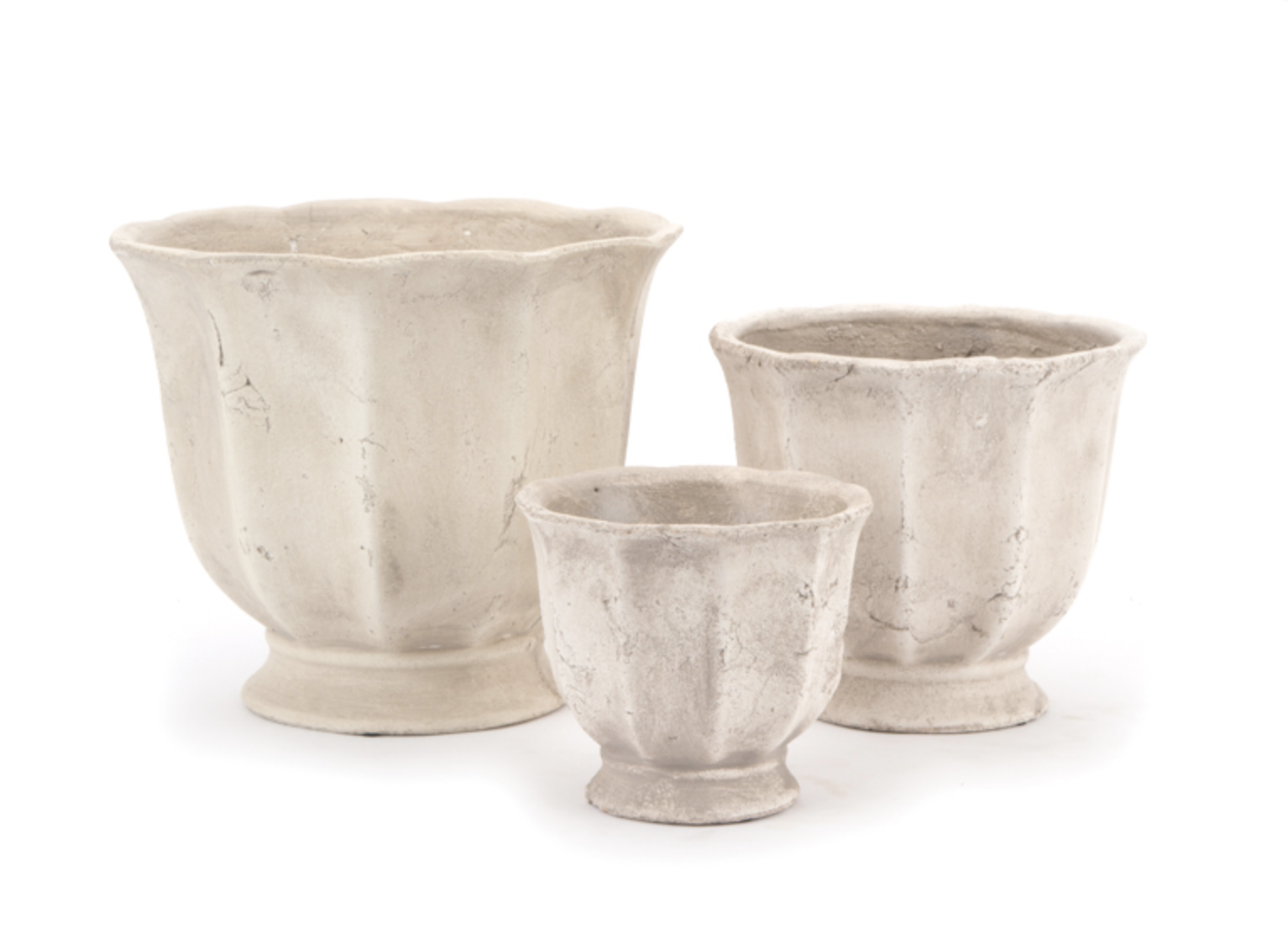 Footed Stone Urns