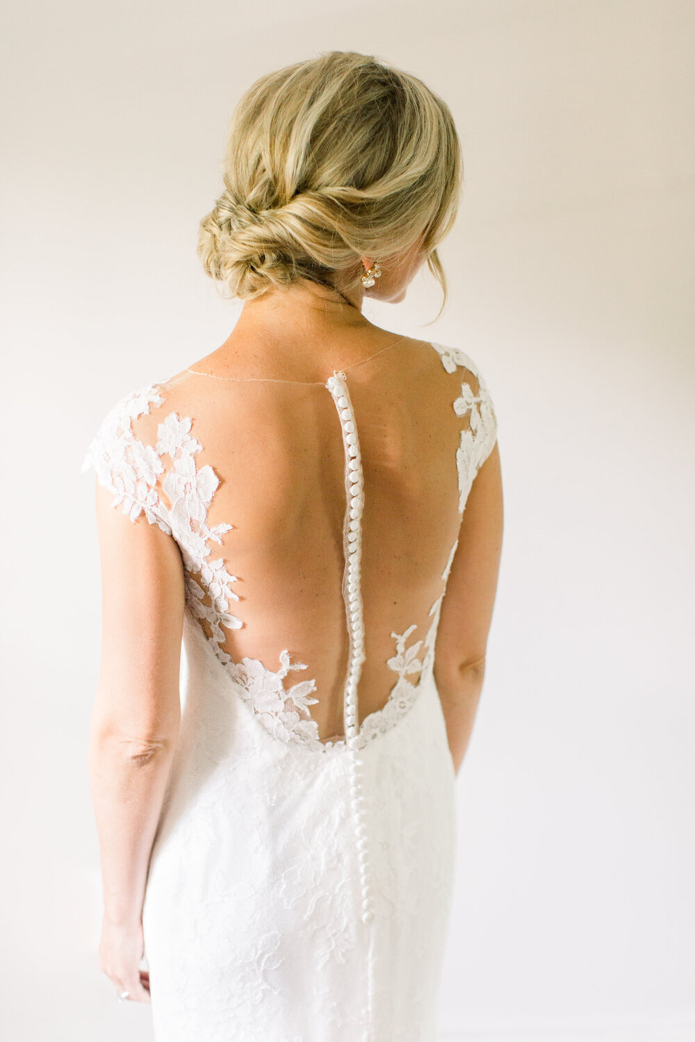 Back of bridal gown