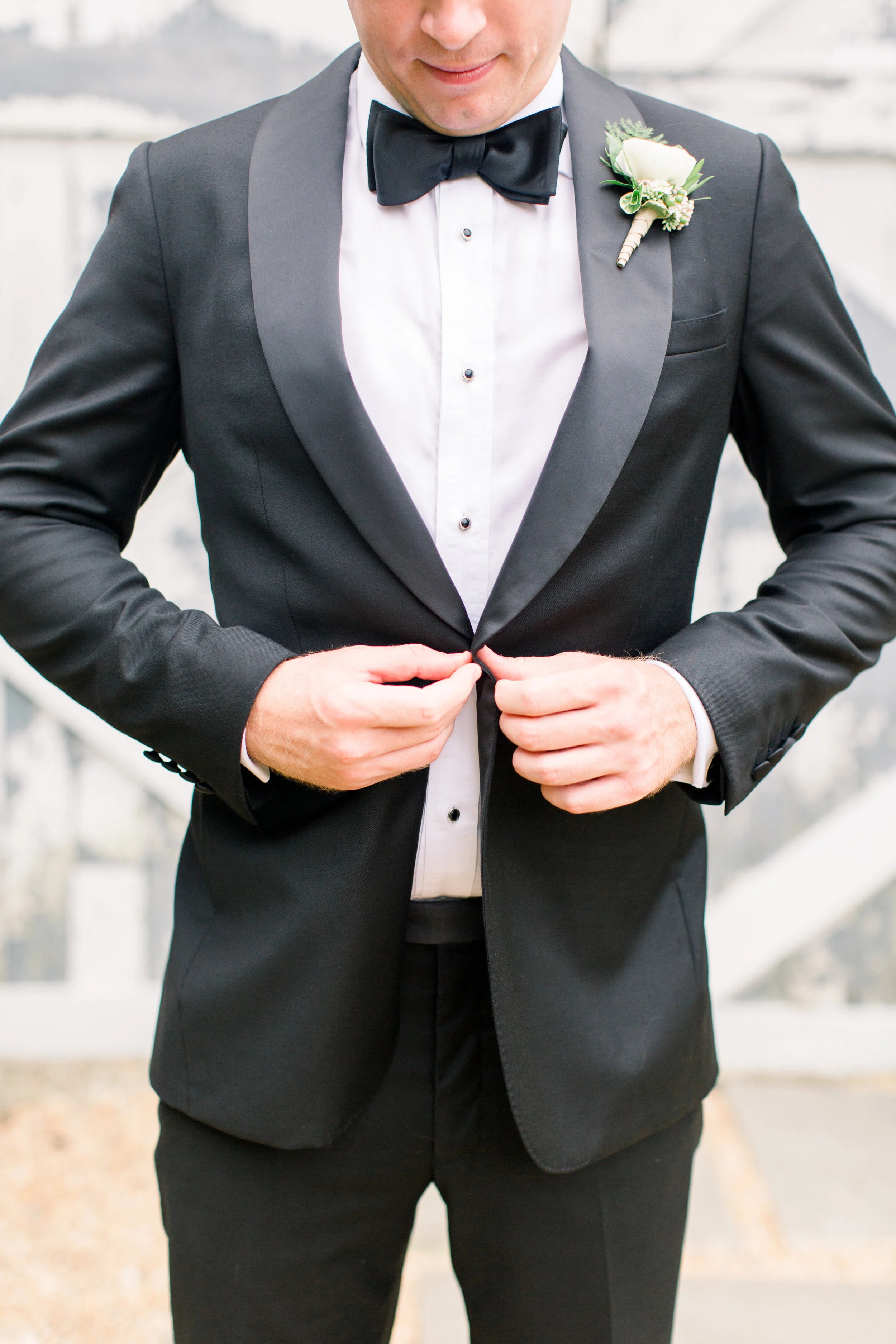 Groom getting ready shot