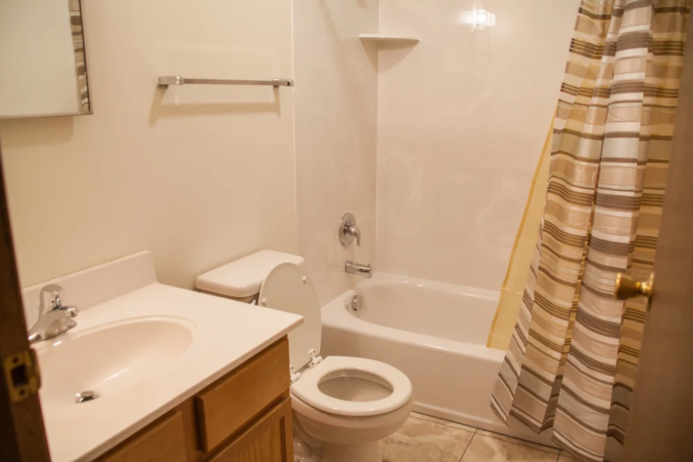Newly remodeled bathrooms - tile floors