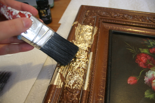 How To Use Gold Leaf To Upgrade Thrift Store Art Stevie Storck Design Co