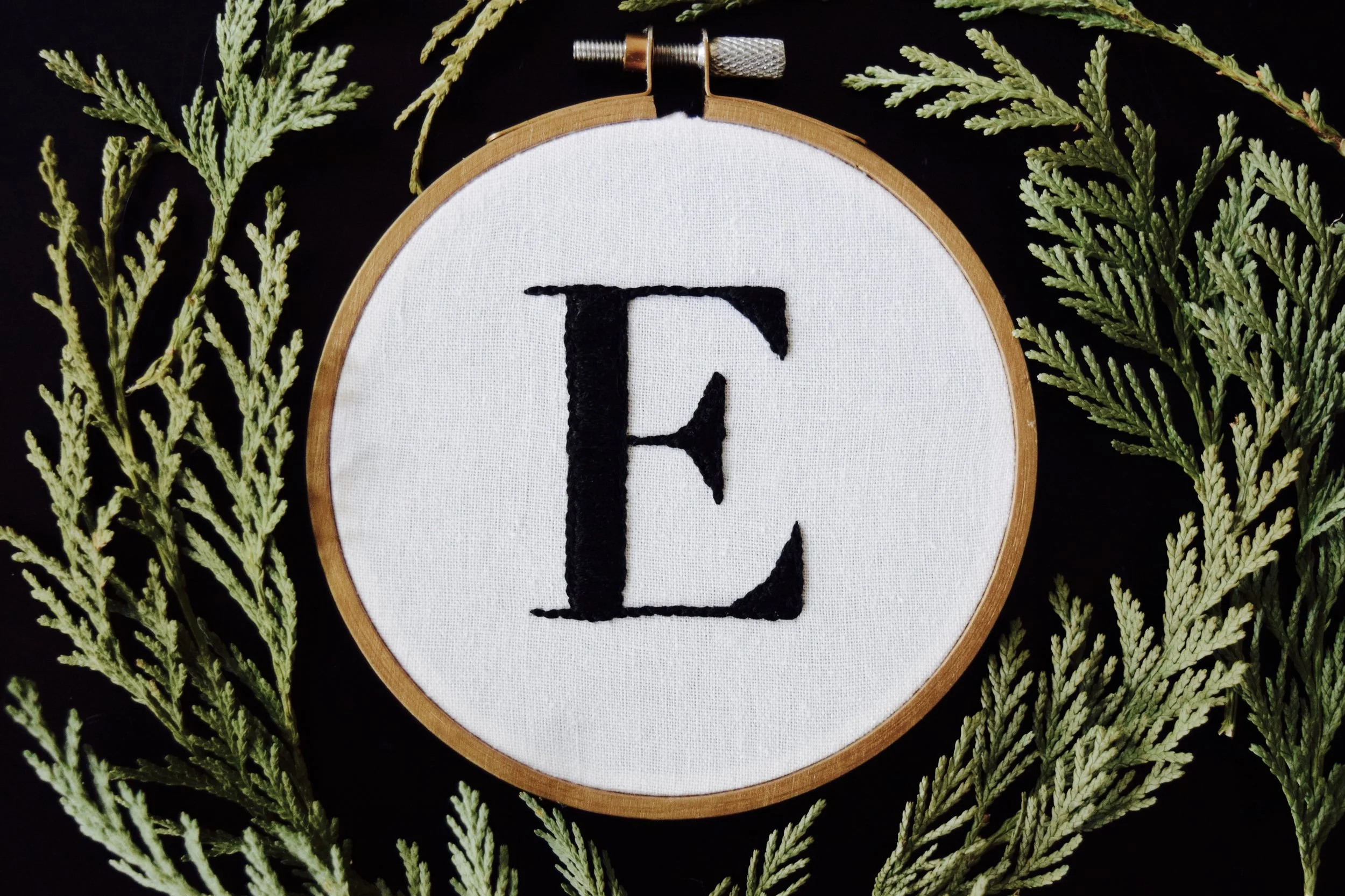 Diy Monogram Embroidery Hoop Free Pattern Stevie Storck