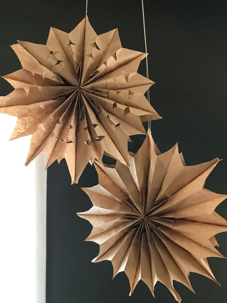 DIY Paper Bag Stars | Simple Seasonal Decor
