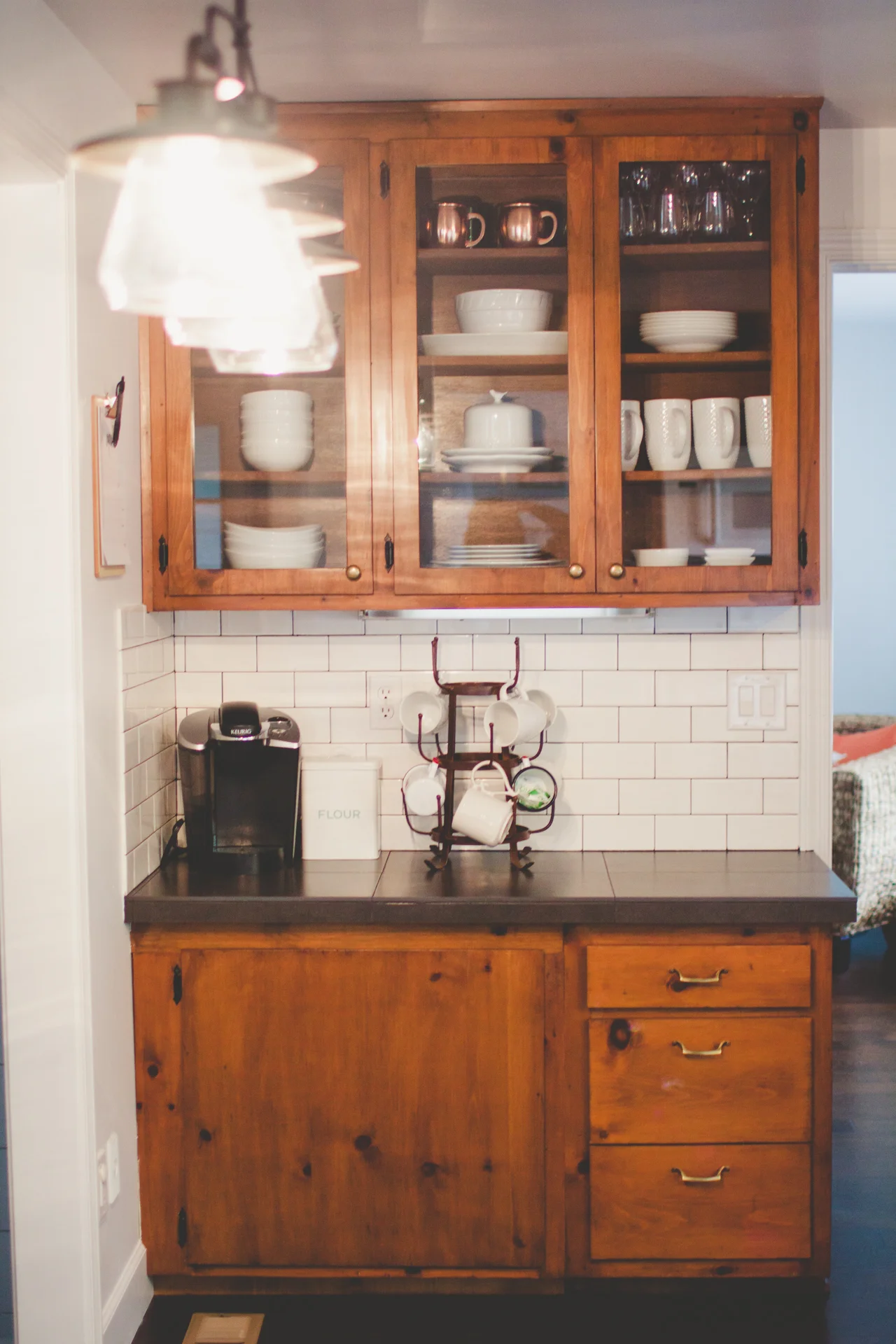 AFTER: This became a favorite little nook in this house. Charming and old.