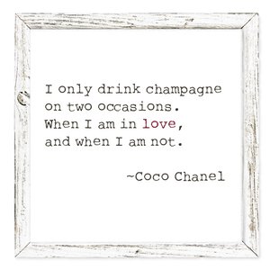 Shelf Art {SA-520} 'Drink Champagne' - Coco Chanel Shelf Art — sweet gumball