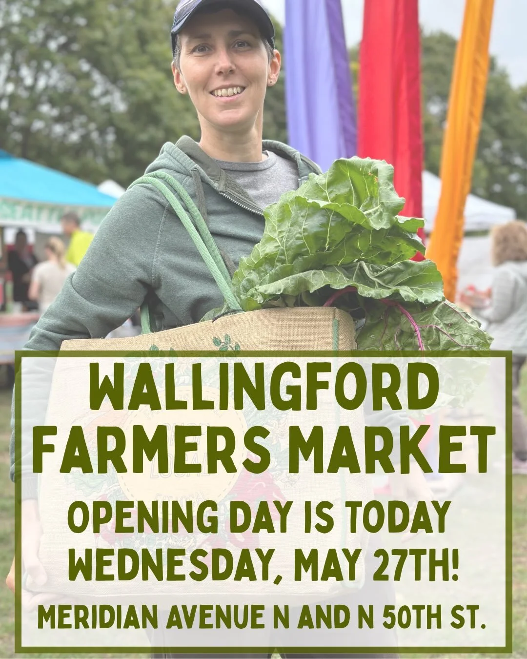 Today is giving opening day energy 🍓

The Wallingford Farmers Market is officially OPEN today at 3PM in the park and we are so ready for you. Come find your favorite WA grown veggies, hot food, local goods, and some exciting new vendors we can&rsquo