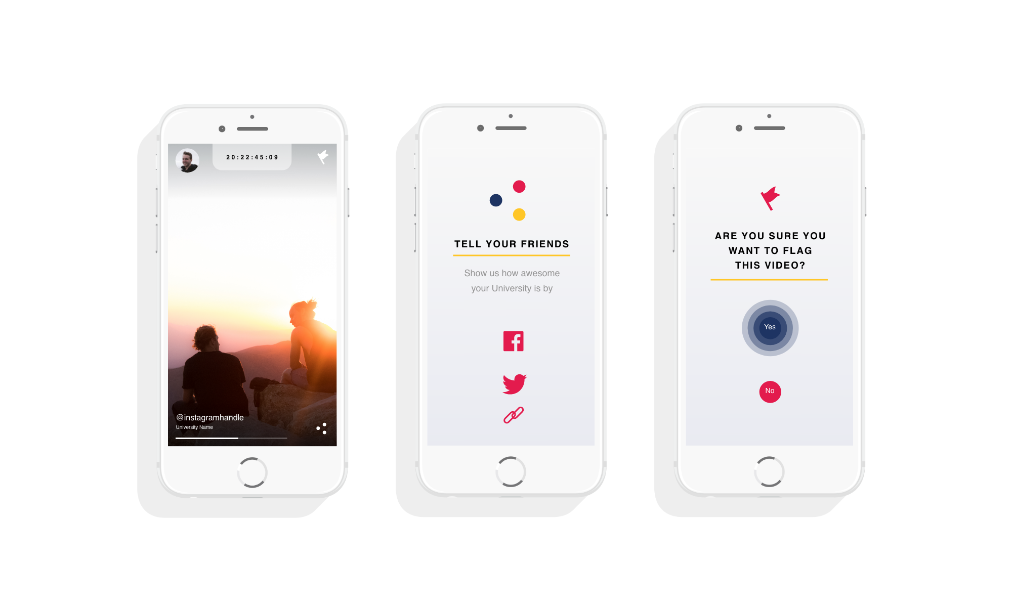Social Media was a very important factor to incorporate. One of the main incentives for students to participate was to gain followers on their own personal profiles. Sharing content to social had to be effortless, and Red Bull would reward students with the highest video views through official Red Bull social channels. Getting a highlighted spot on Red Bull's official Instagram would be a big deal to a college student looking to boost their profile.