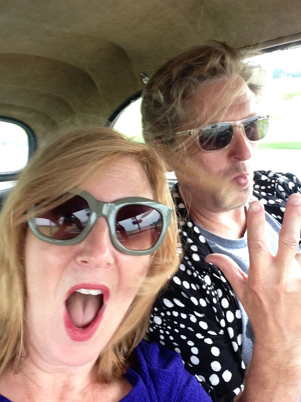 COLLIN is a farmer and celebrated hedonist. JEN is a poet, a cook, and devoted friend to parrots everywhere. Here they are in Collin's '50 Chevy, listening to THIS .