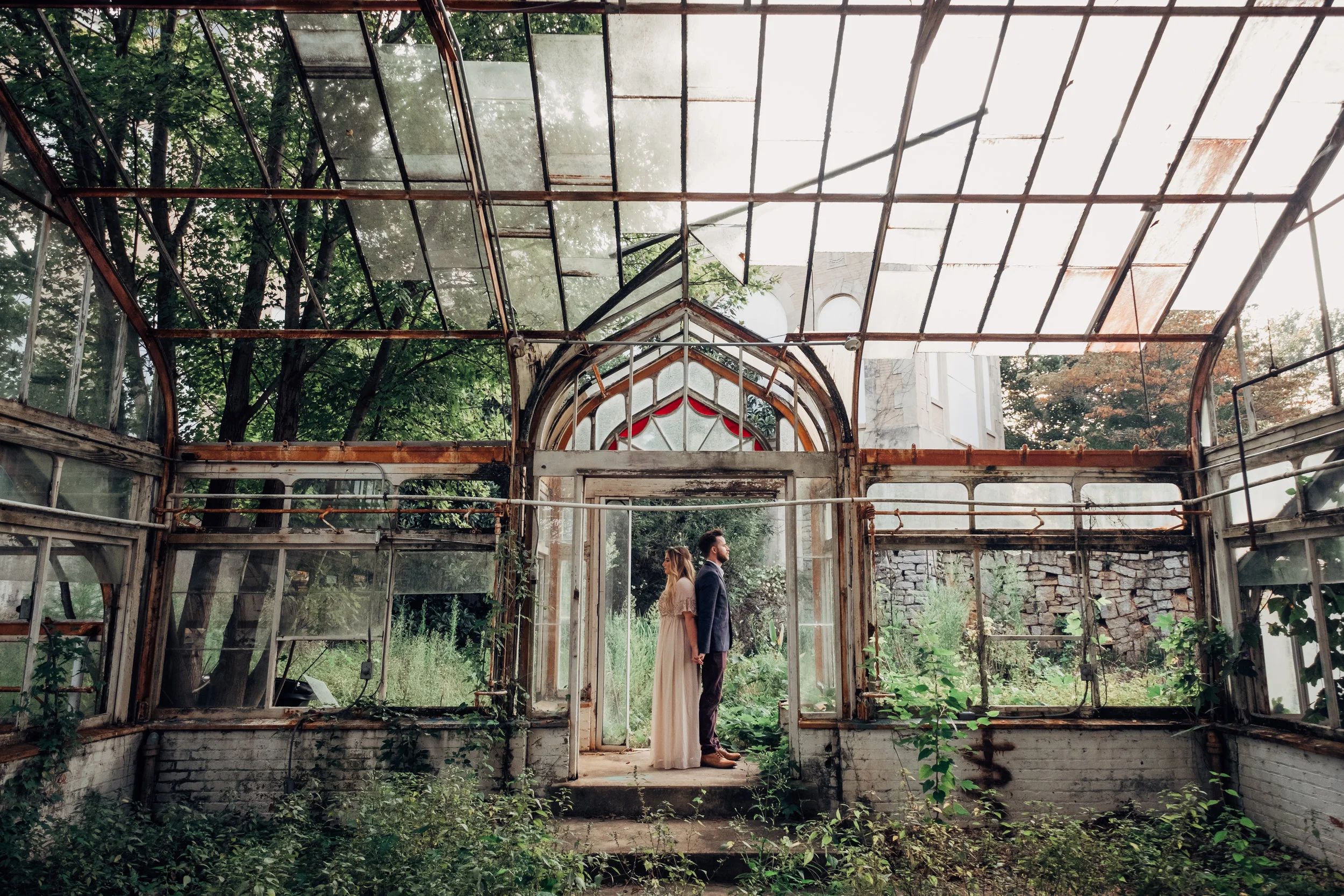 Matt & Maggie's Greenhouse Engagement Session