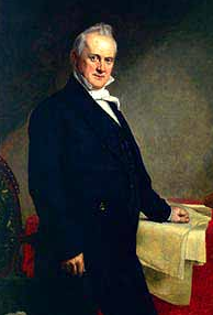 James Buchanan, 15th President of the United States. President Buchanan served during the period leading up to the Civil War, from 1857–1861. (By George Peter Alexander Healy, 1859. National Portrait Gallery, Smithsonian Institution; http://americanhistory.si.edu/presidency/timeline/pres_era/3_676.html)