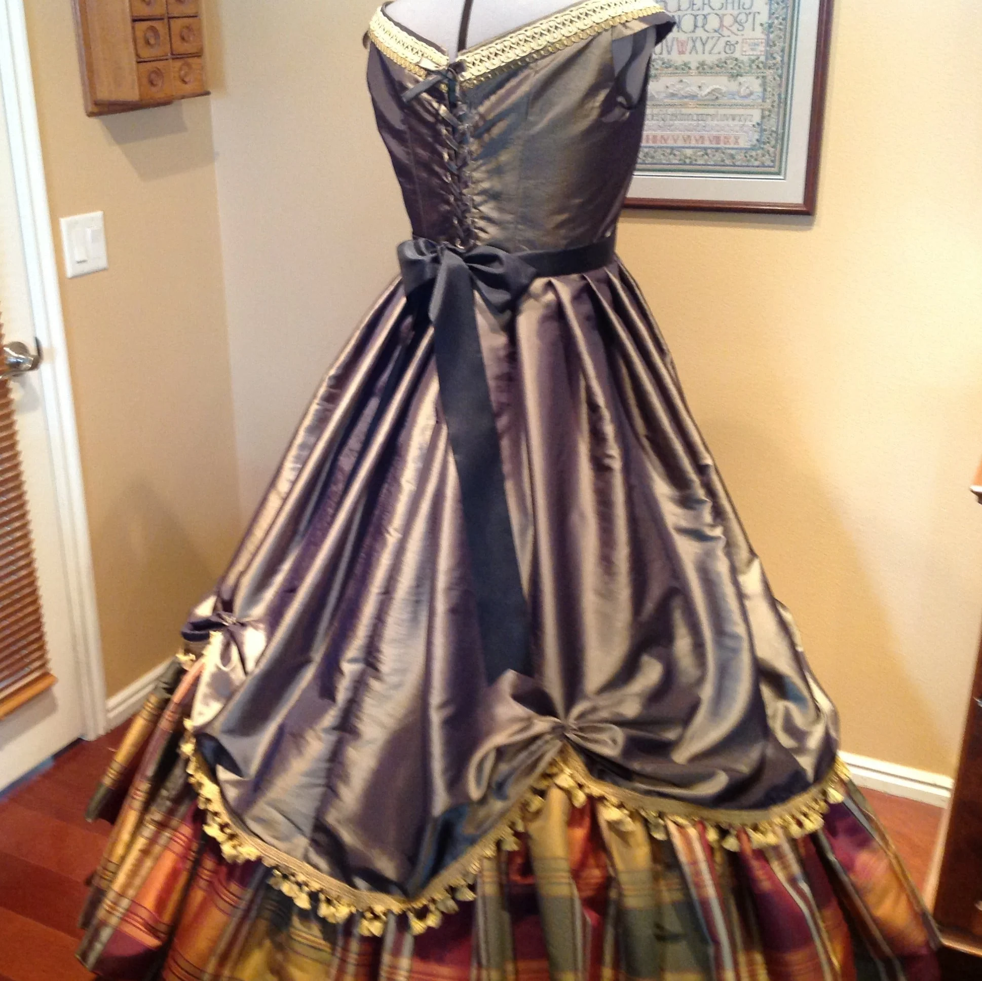 plaid dress black sash side back.JPG