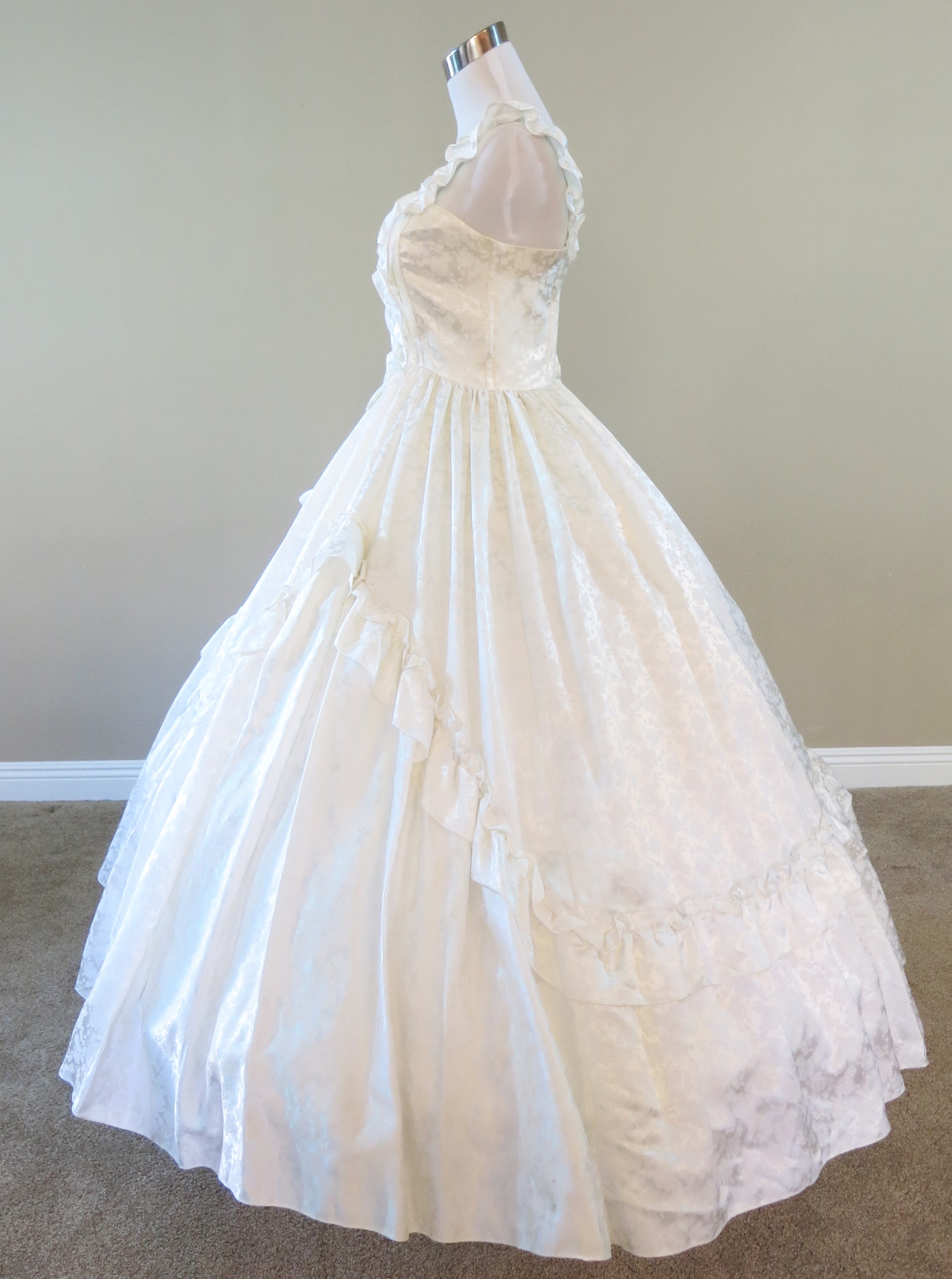 Ivory Brocade Gown (waist - 27
