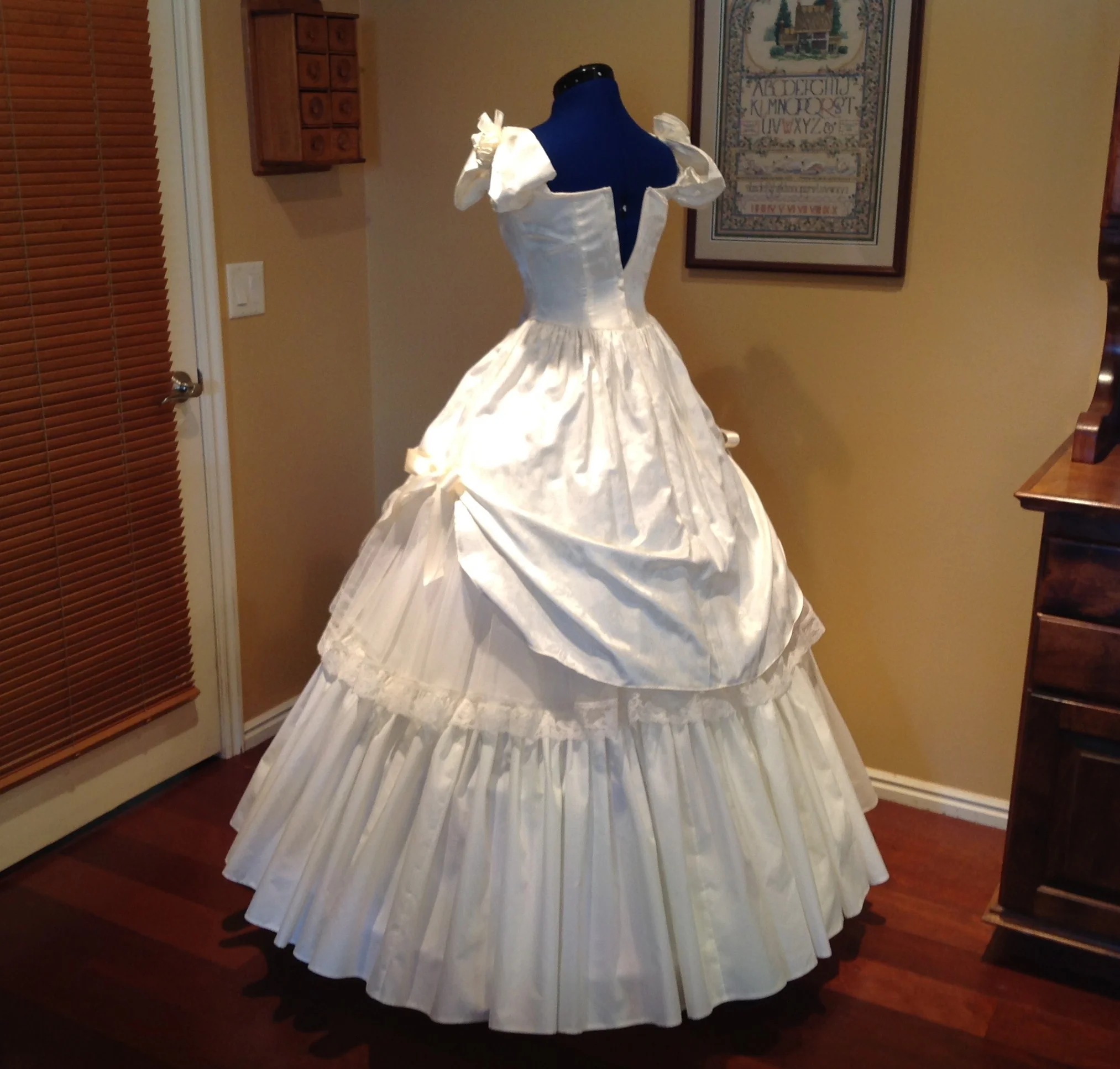 2ecru dress left back angle.JPG