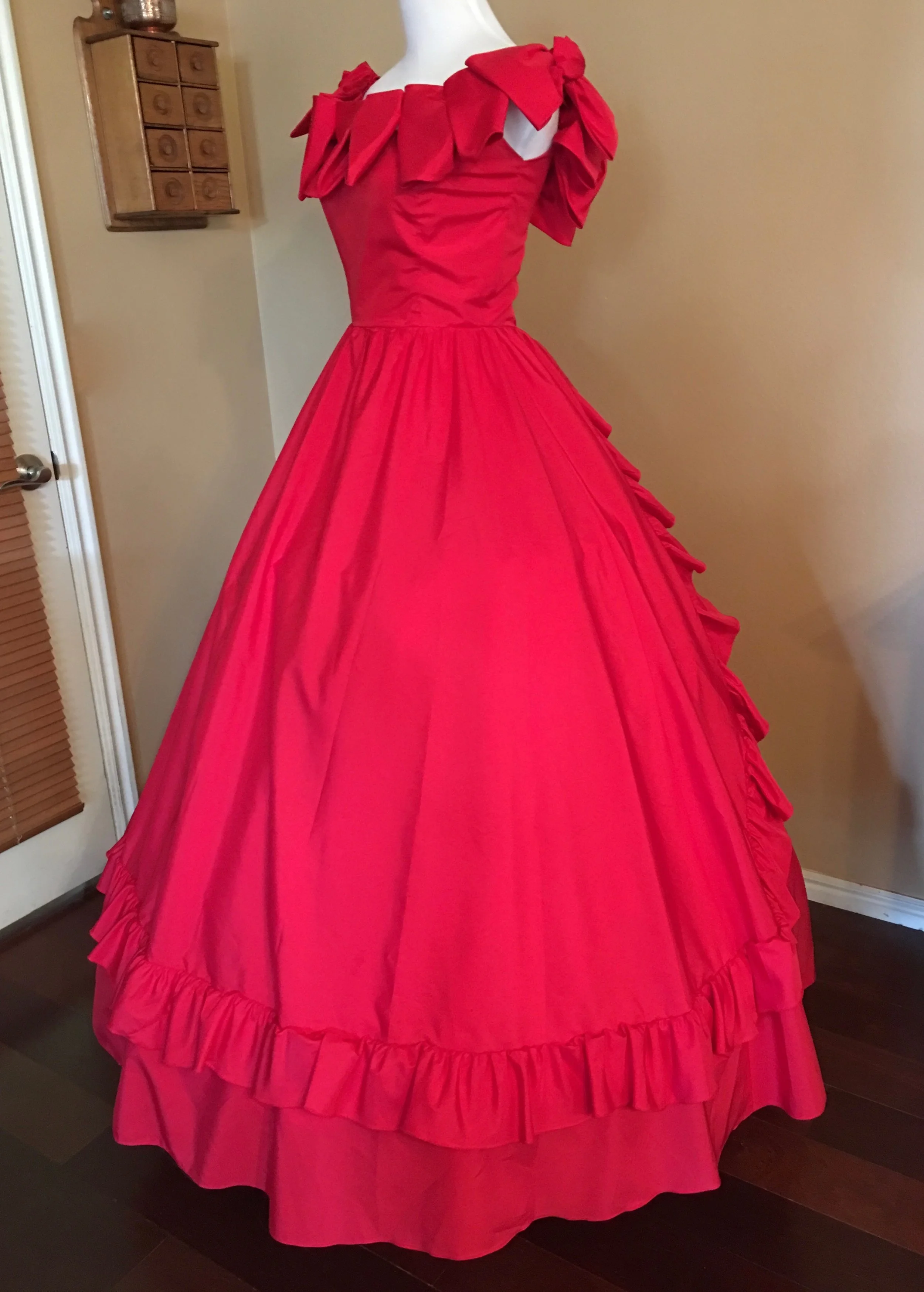 red rose gown