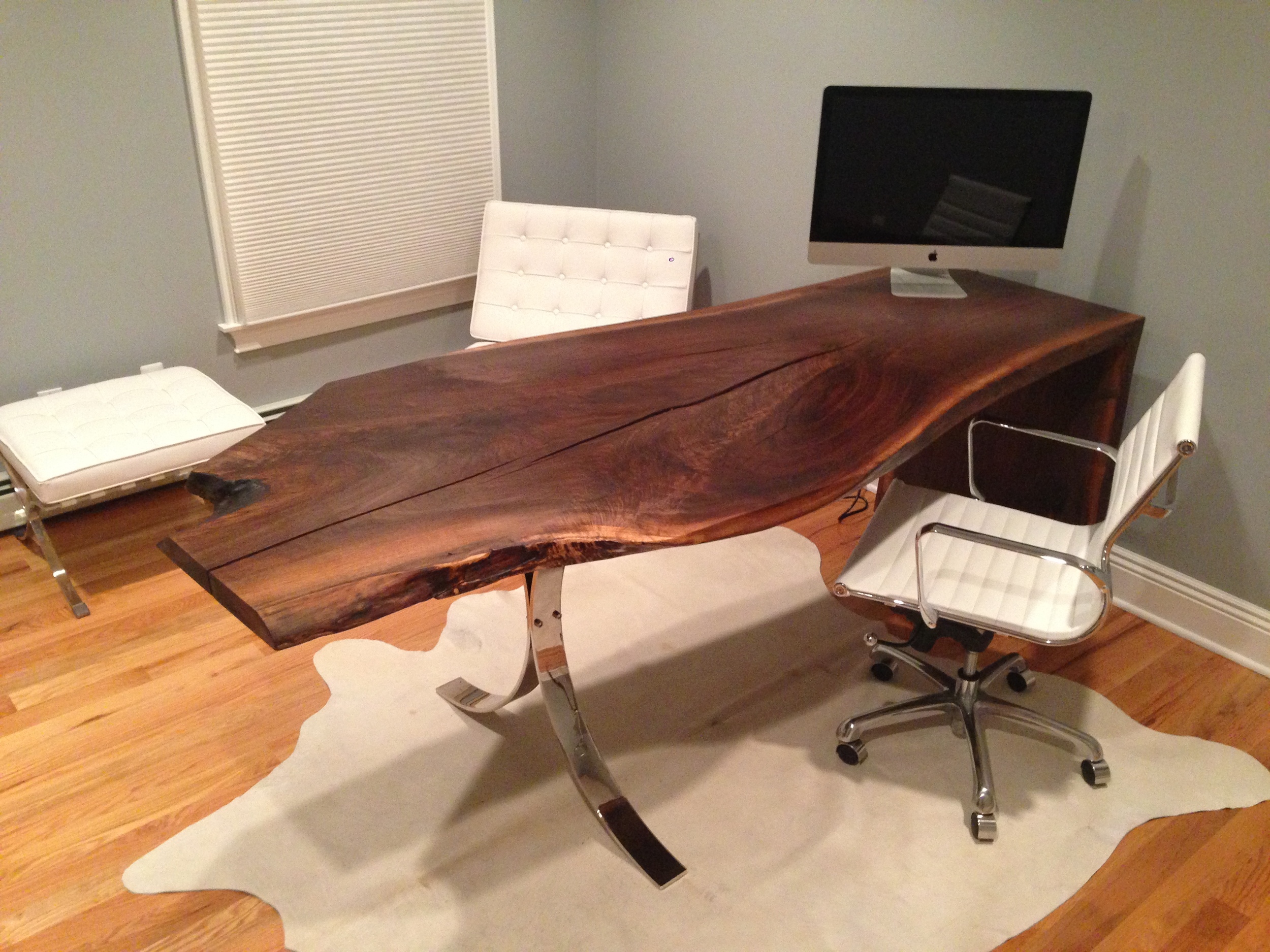 Black Walnut Computer Desk