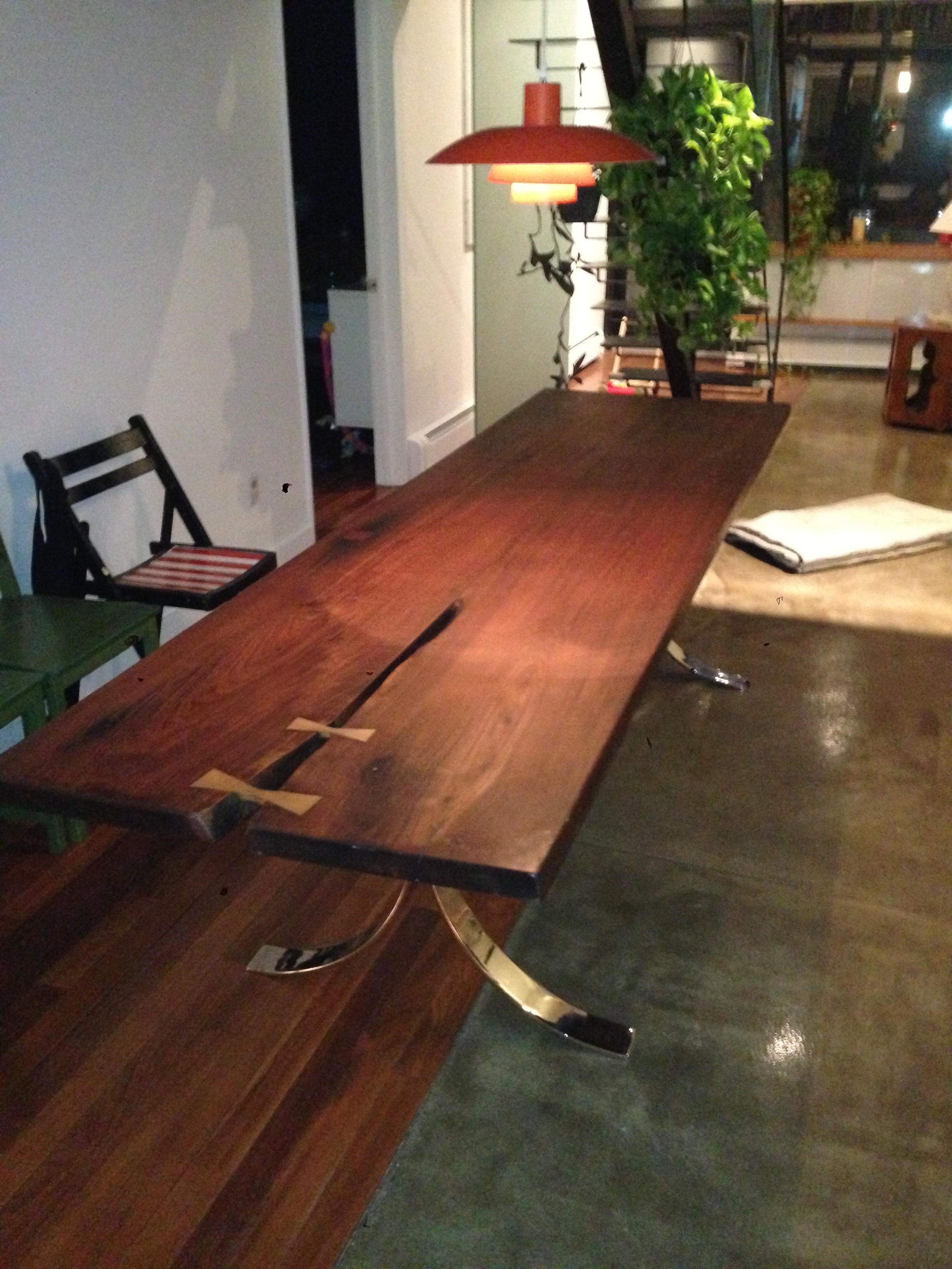 Walnut Table with Maple Butterflies