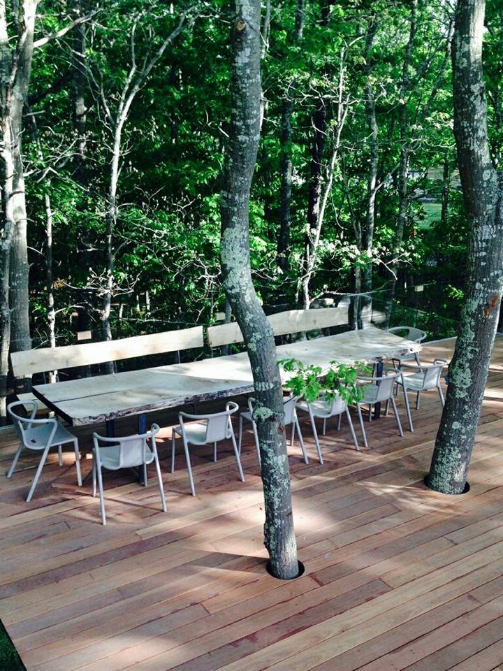 Walnut Table and Hickory Benches