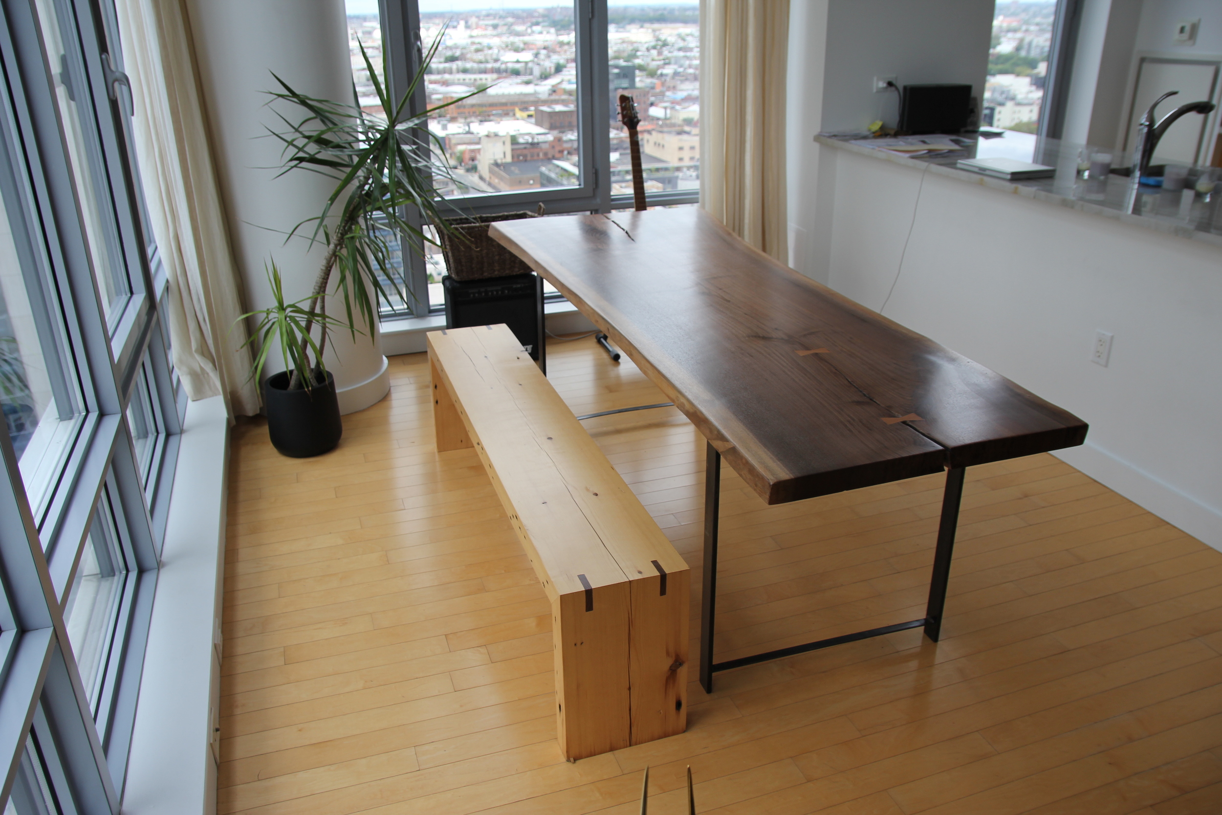 Walnut Table and Douglas Fir Bench