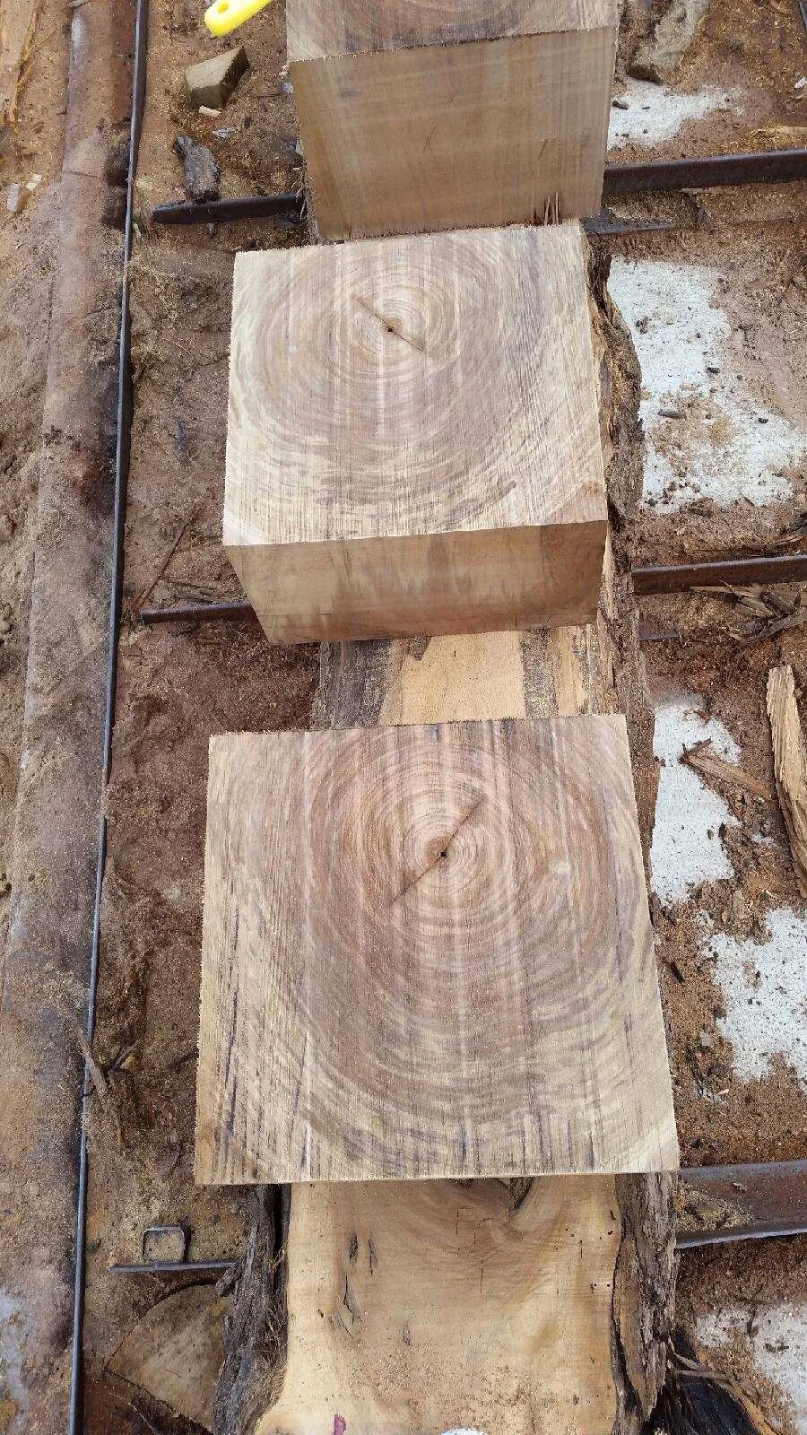 They are now ready to go to the shop for some serious sanding and treatment. We think that our clients will be very happy with their very handsome tables. Stay tuned for pictures of the final product...