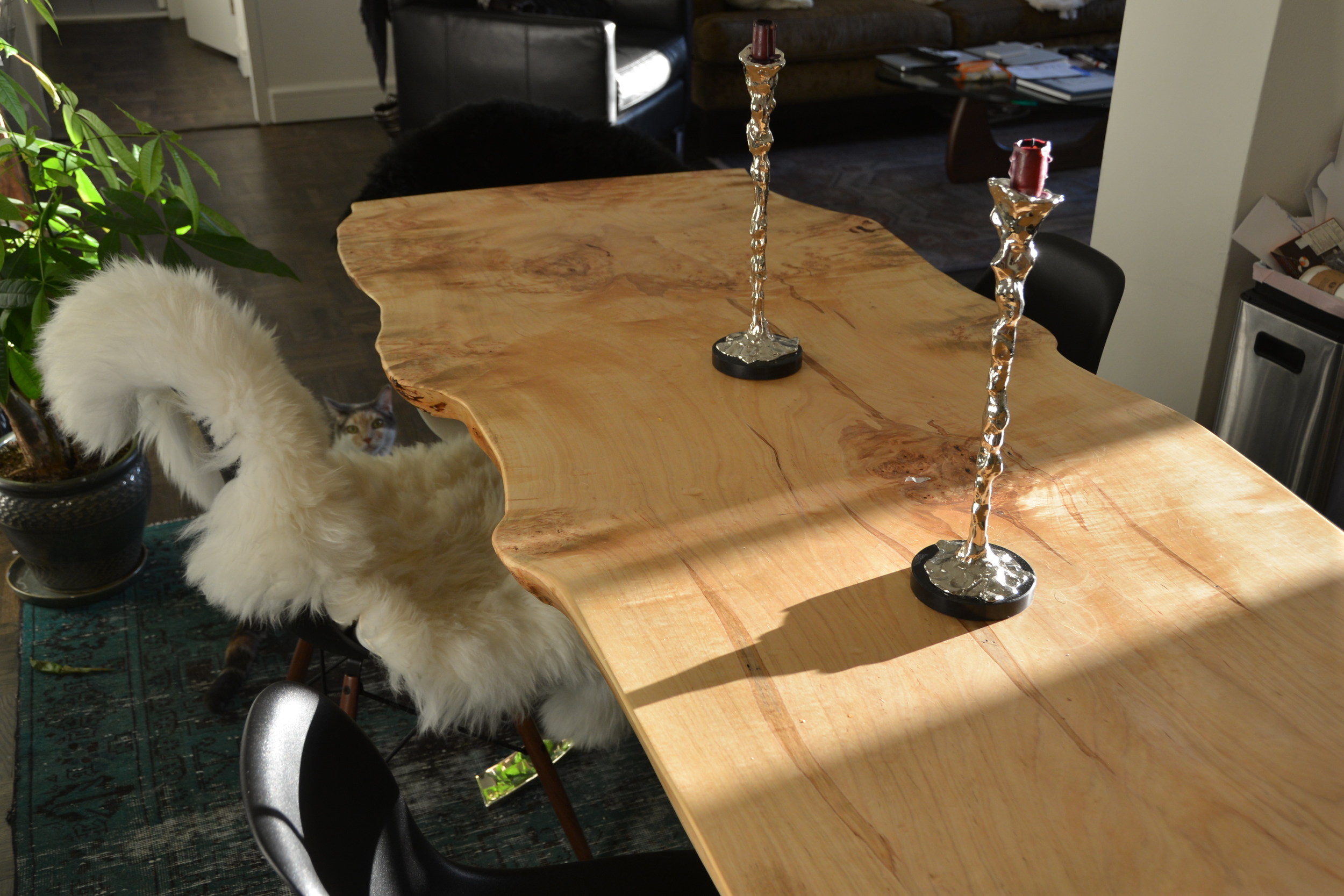 Burled Ambrosia Maple Table
