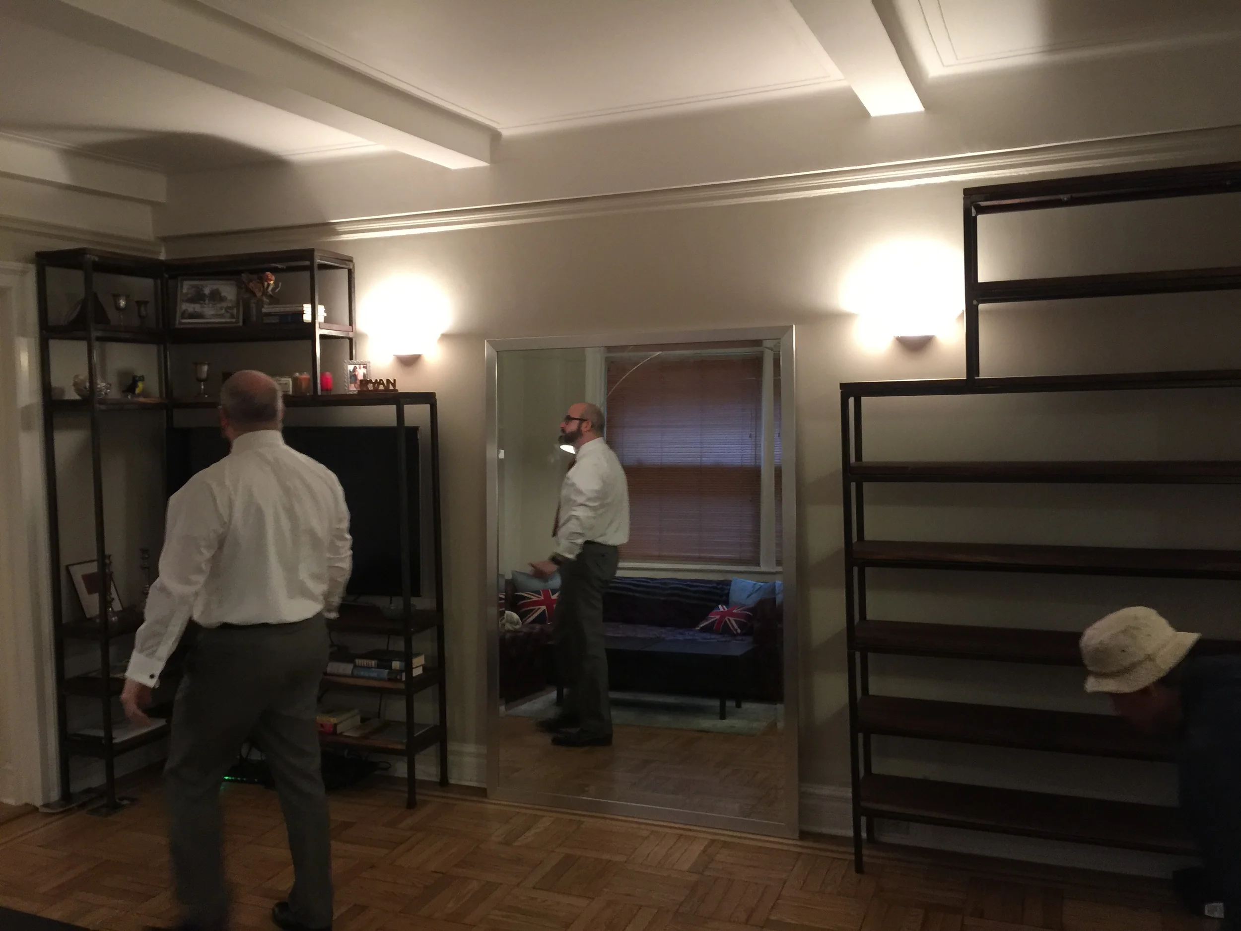 Custom Walnut and Metal Bookshelf