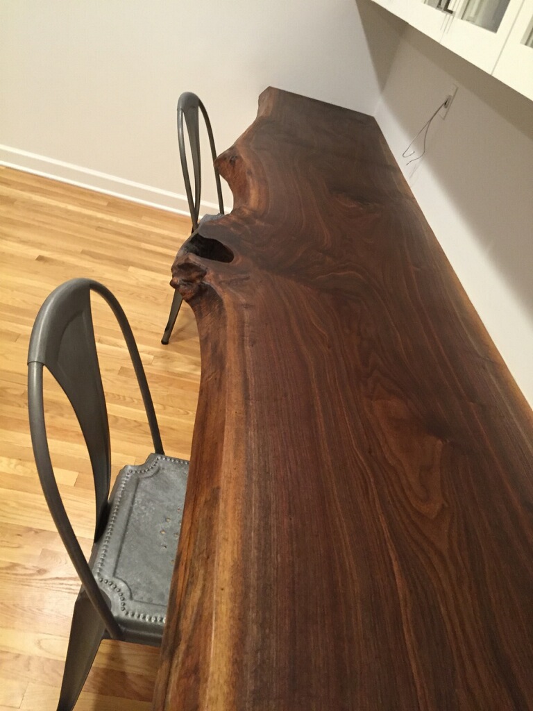 14' Walnut Slab Desk