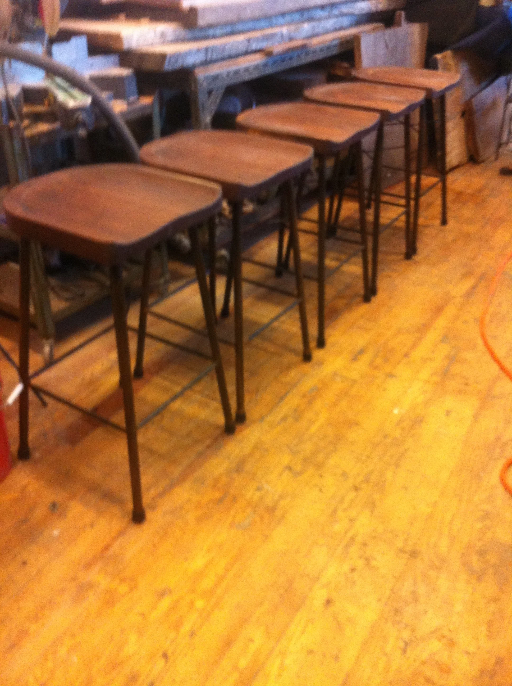 Walnut Tractor Street Stools