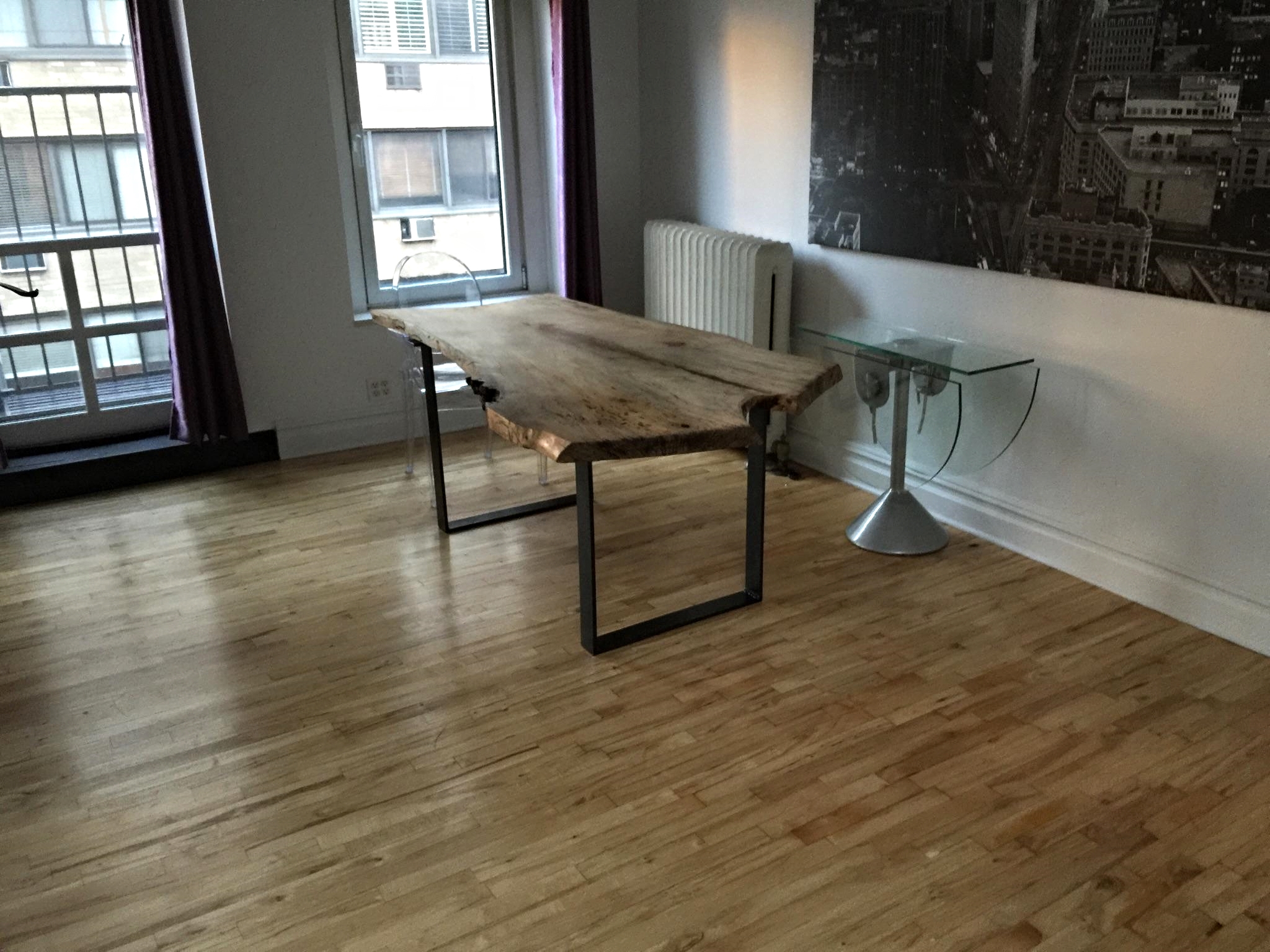 Slab Table with Custom Base
