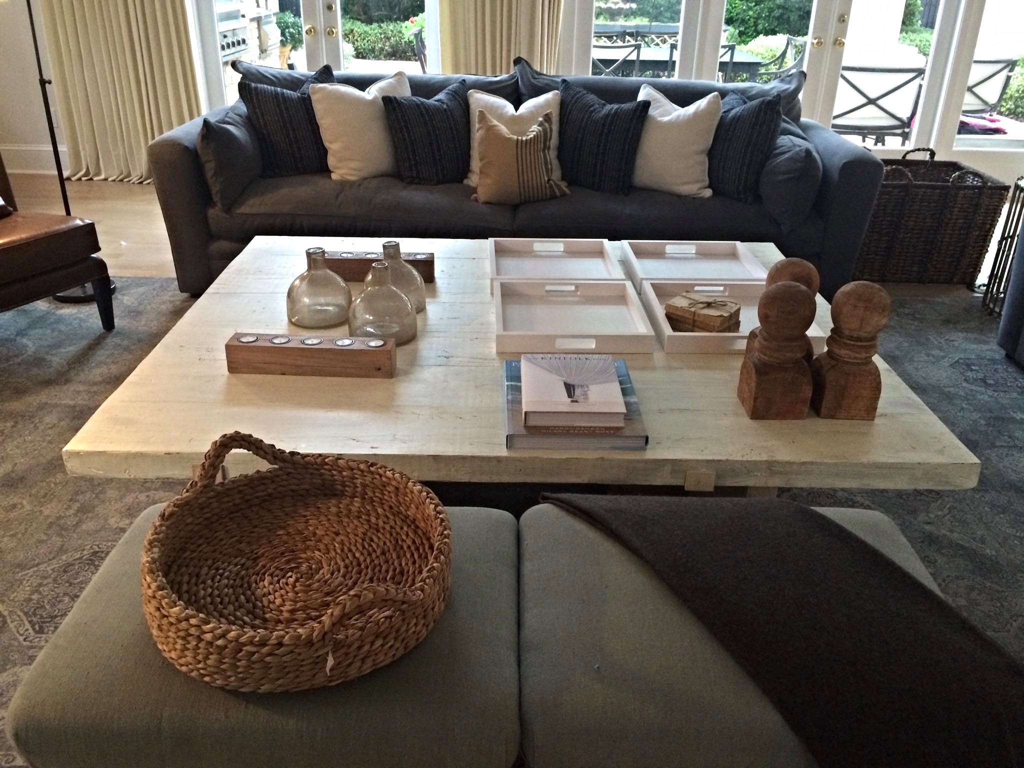 Rustic Antique White Pine Coffee Table