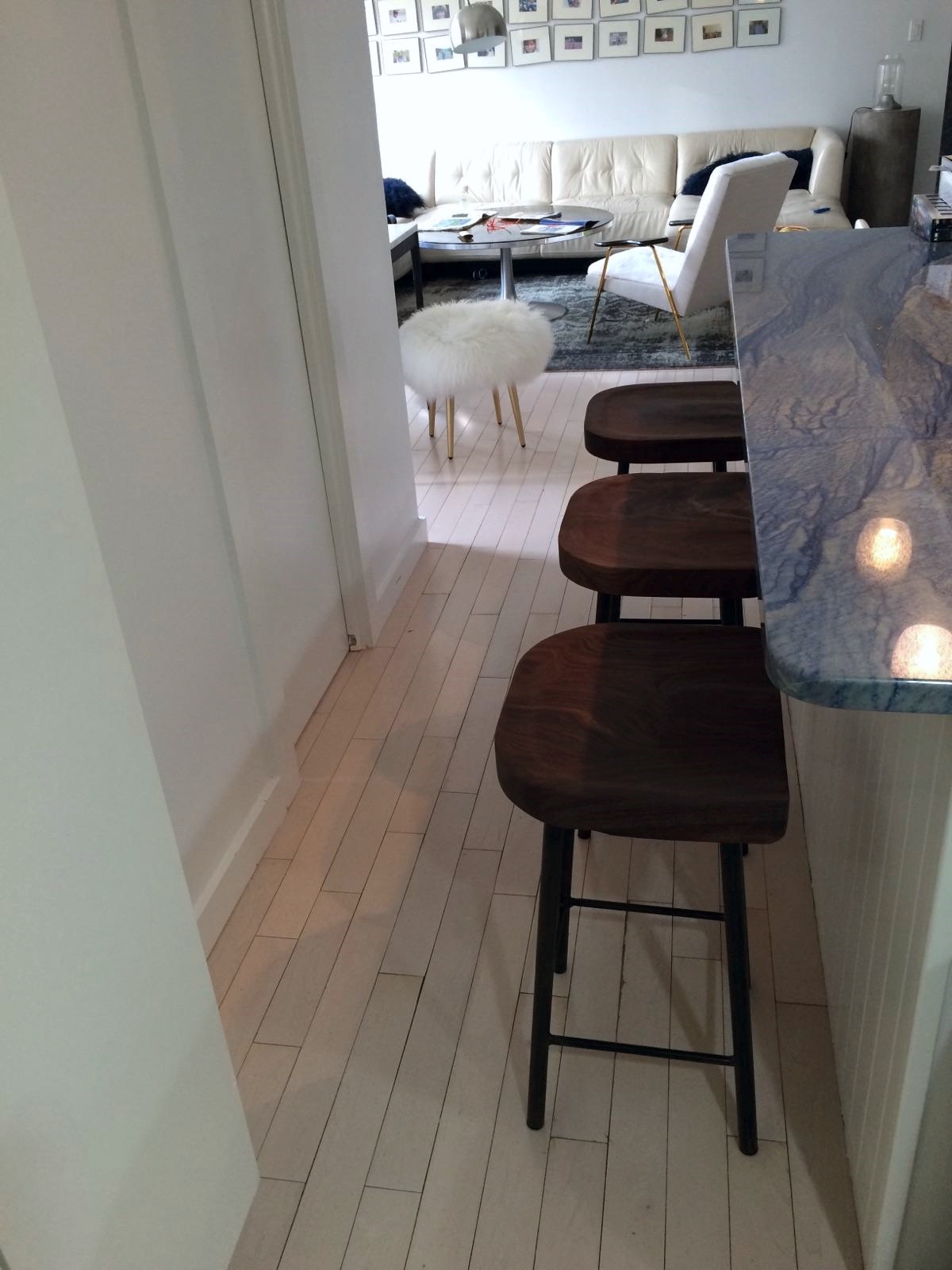 Trio of Black Walnut Stools