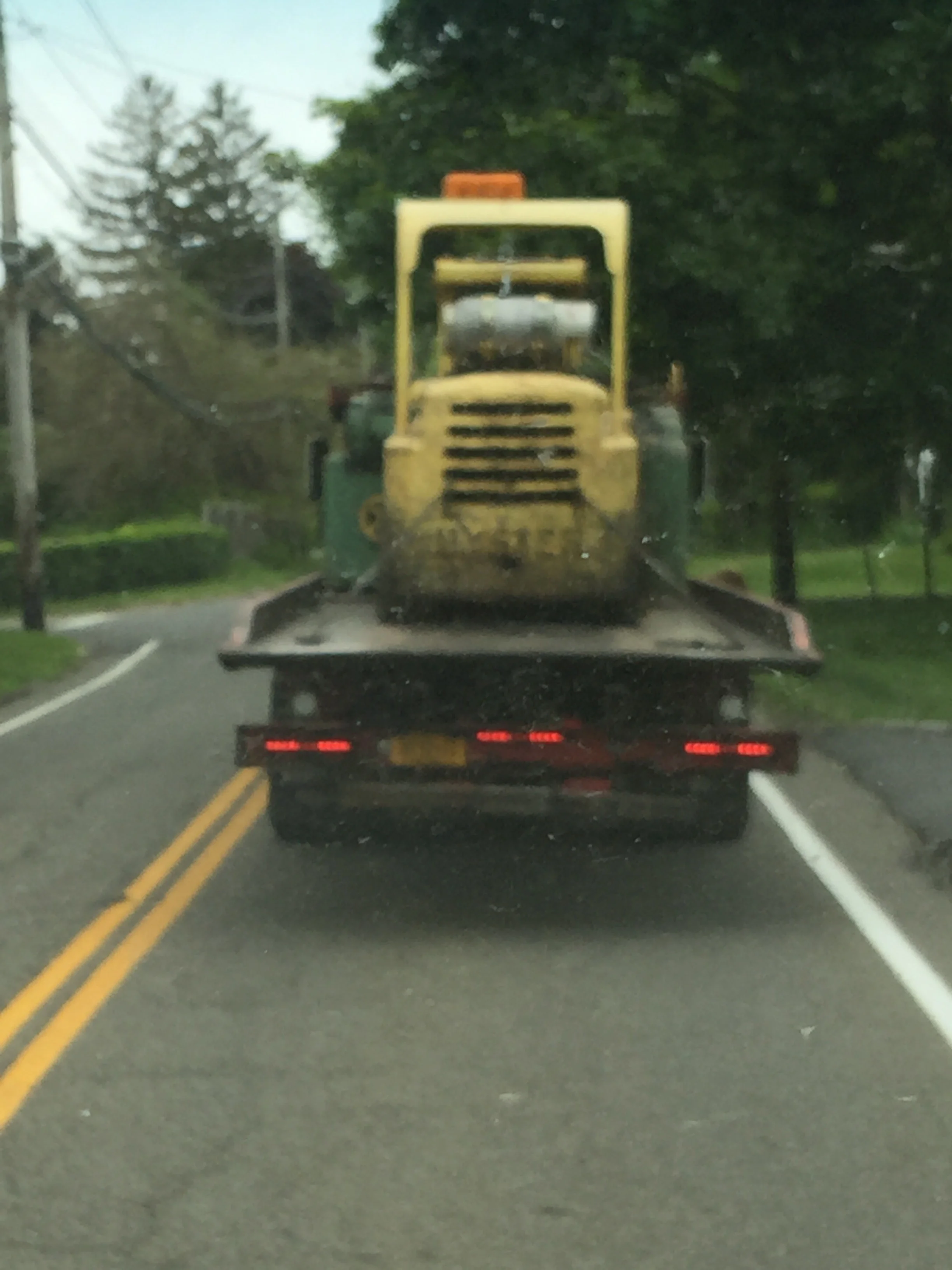 In the road
