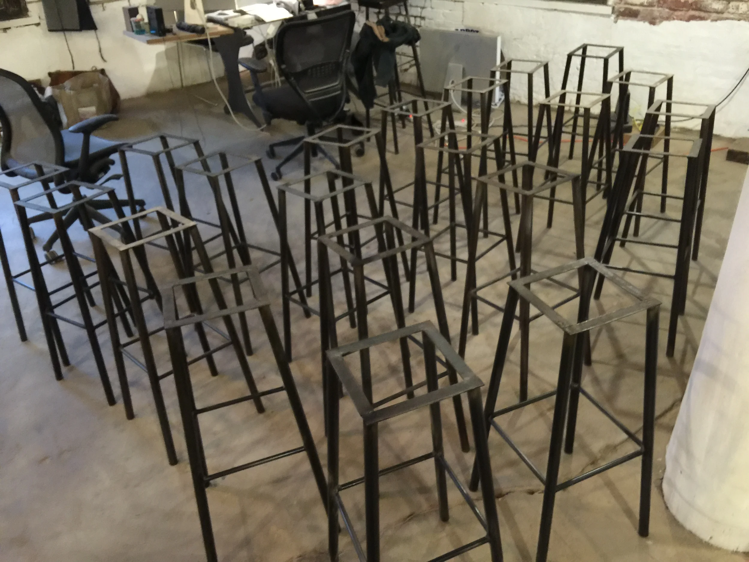 32 stools for a restaurant in Brooklyn