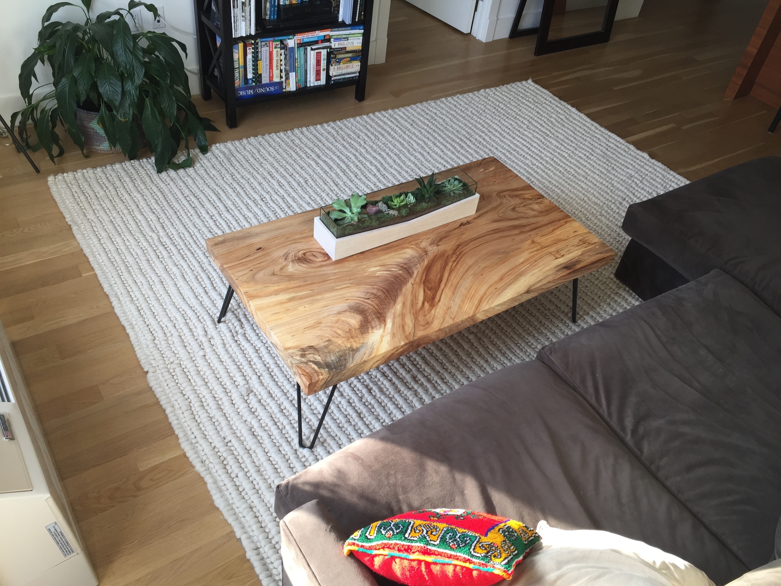 Straight Edge Elm Coffee Table