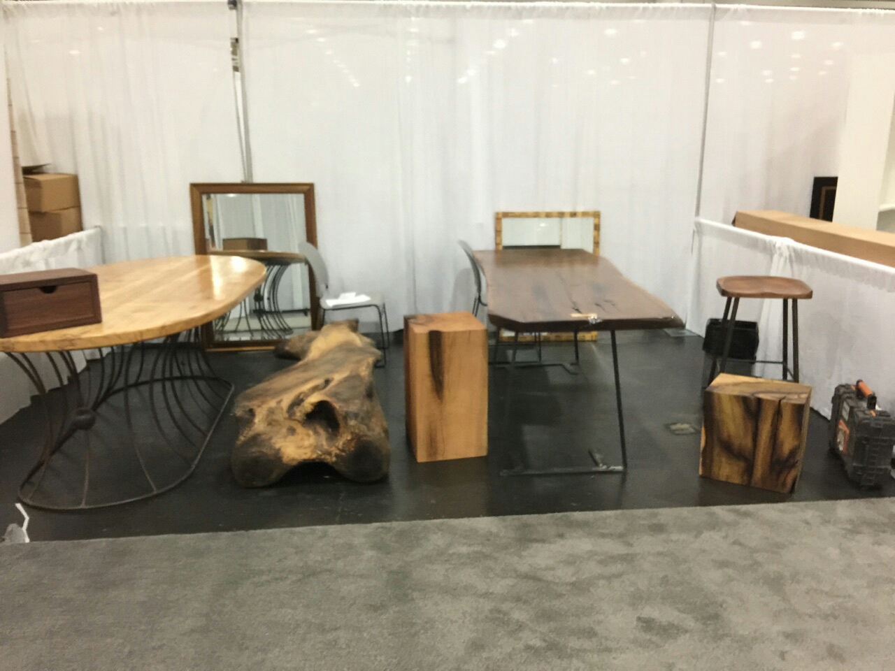 Setting up our booth tonight