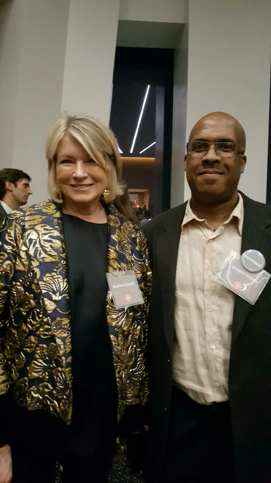 Martha Stewart and Robert, the blacklumberjack.